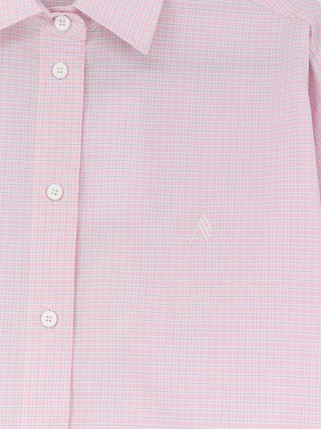 Cotton shirt with front embroidered logo