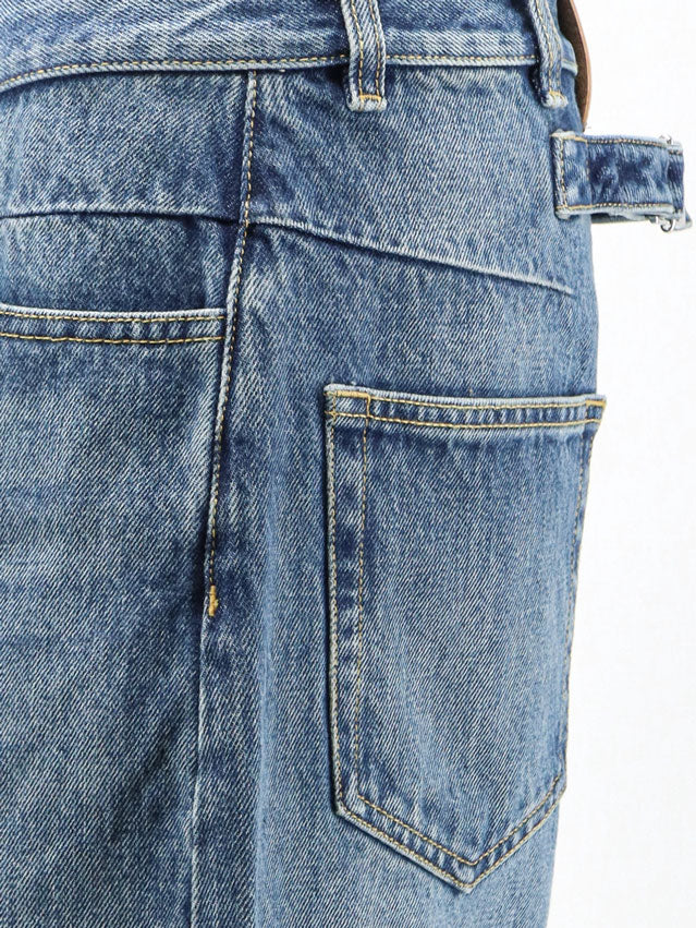 Faded effect denim