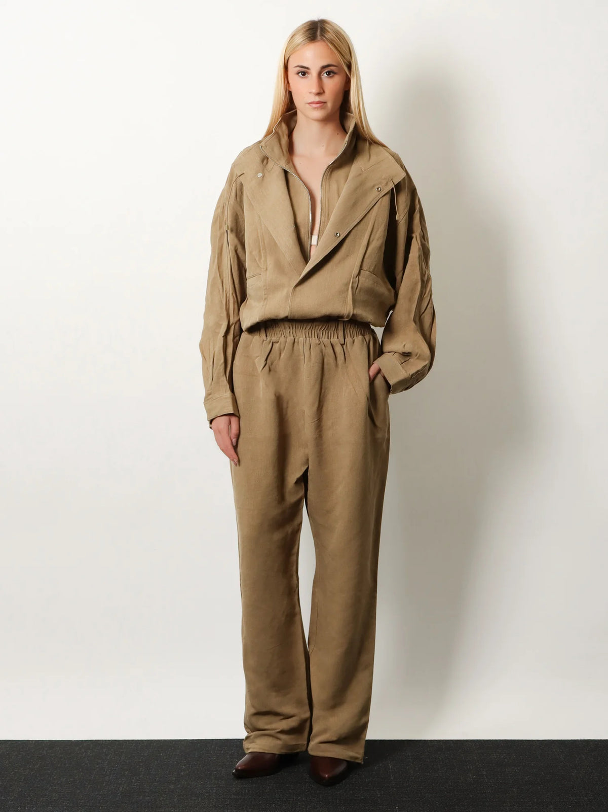 Marvin viscose and linen jumpsuit
