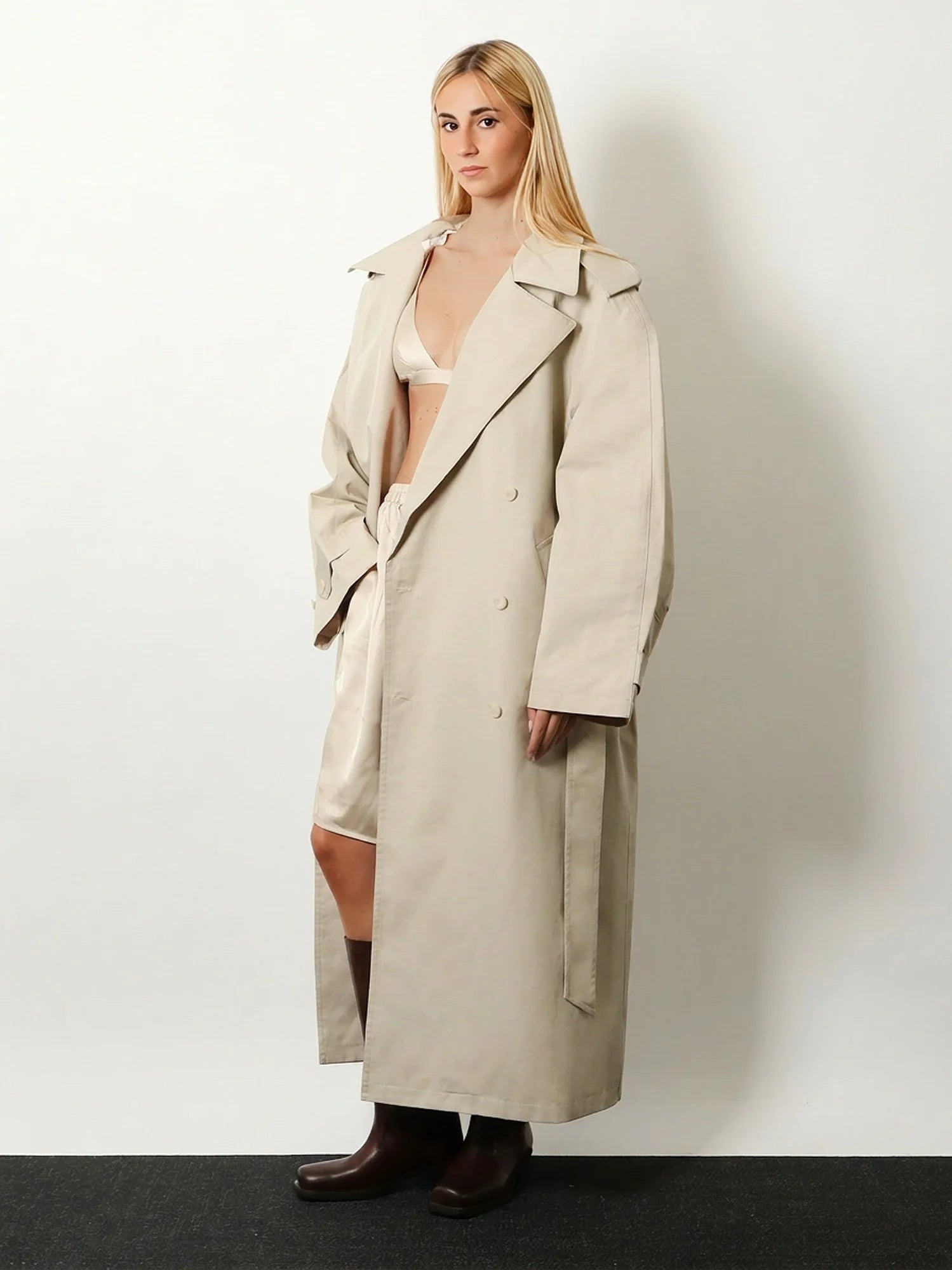 Riva cotton blend trench coat