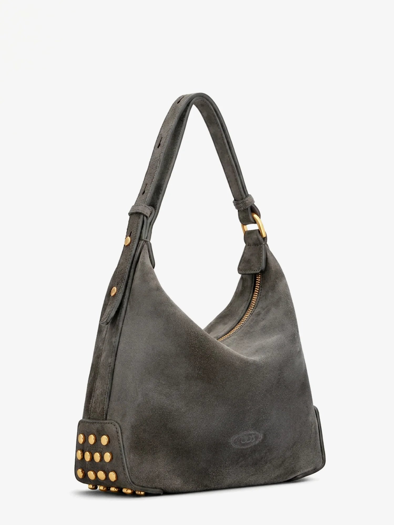 Mini Bag Metal Dots suede shoulder bag