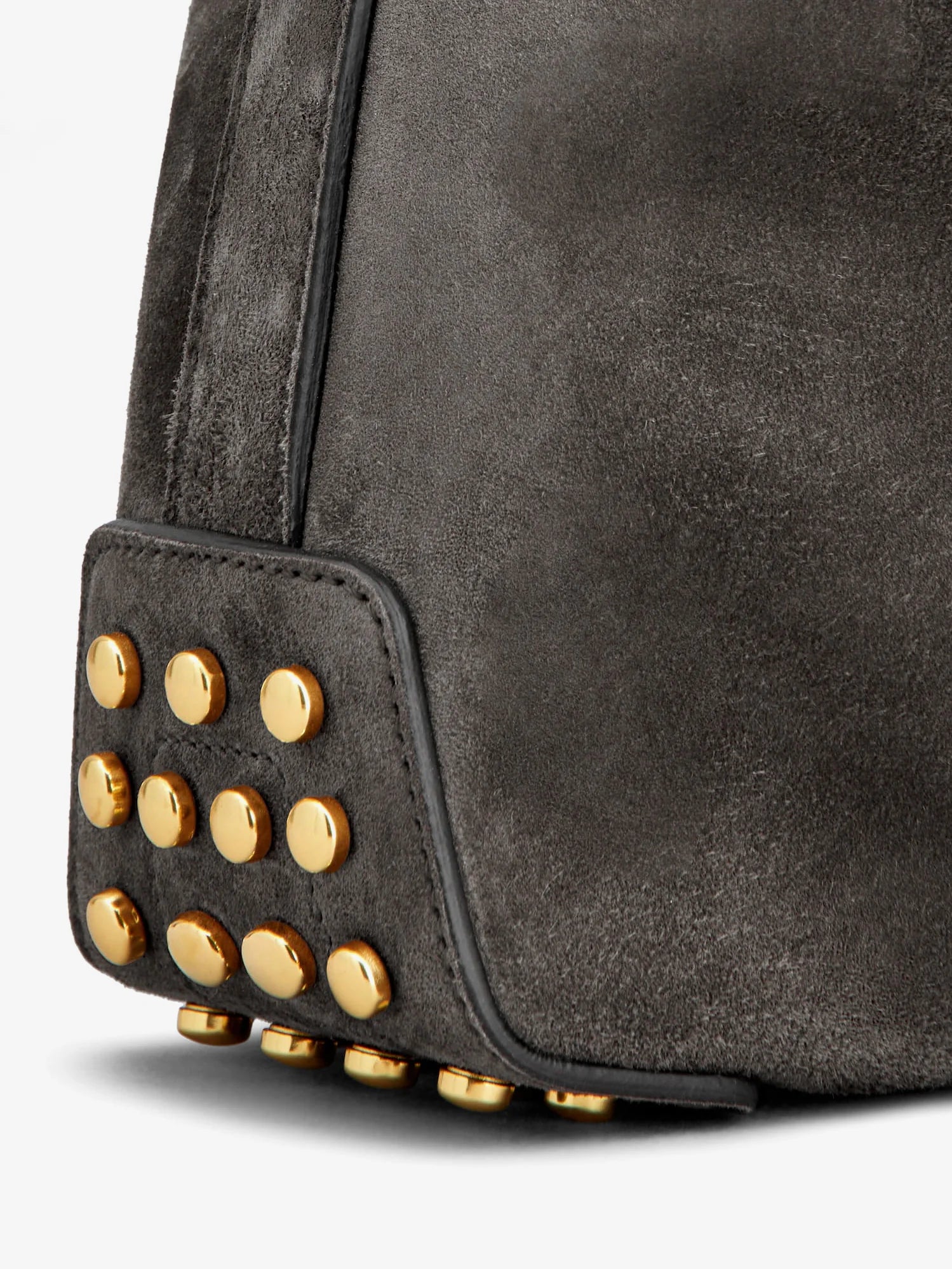 Mini Bag Metal Dots suede shoulder bag