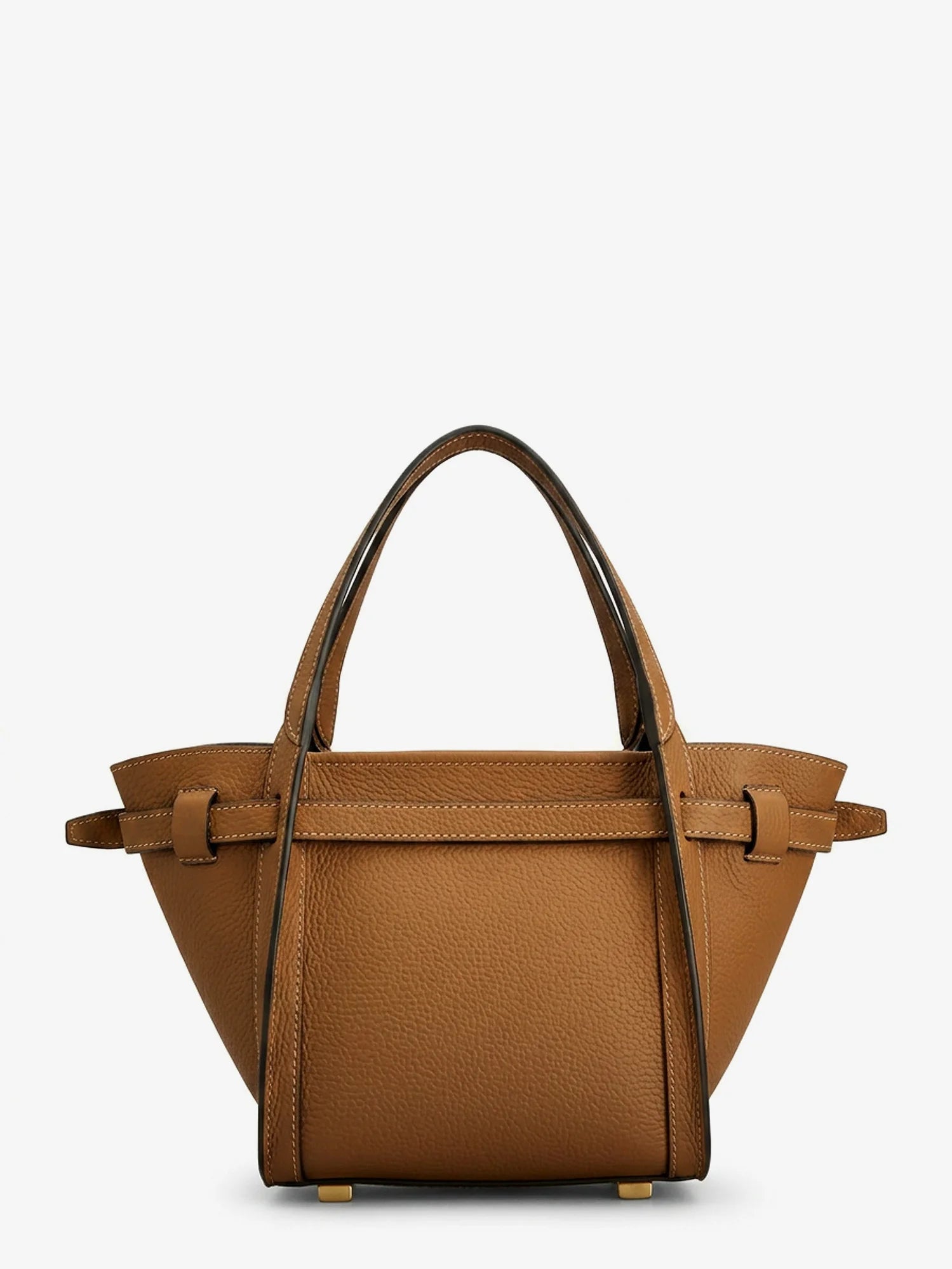 T Signature Leather Shopping Bag