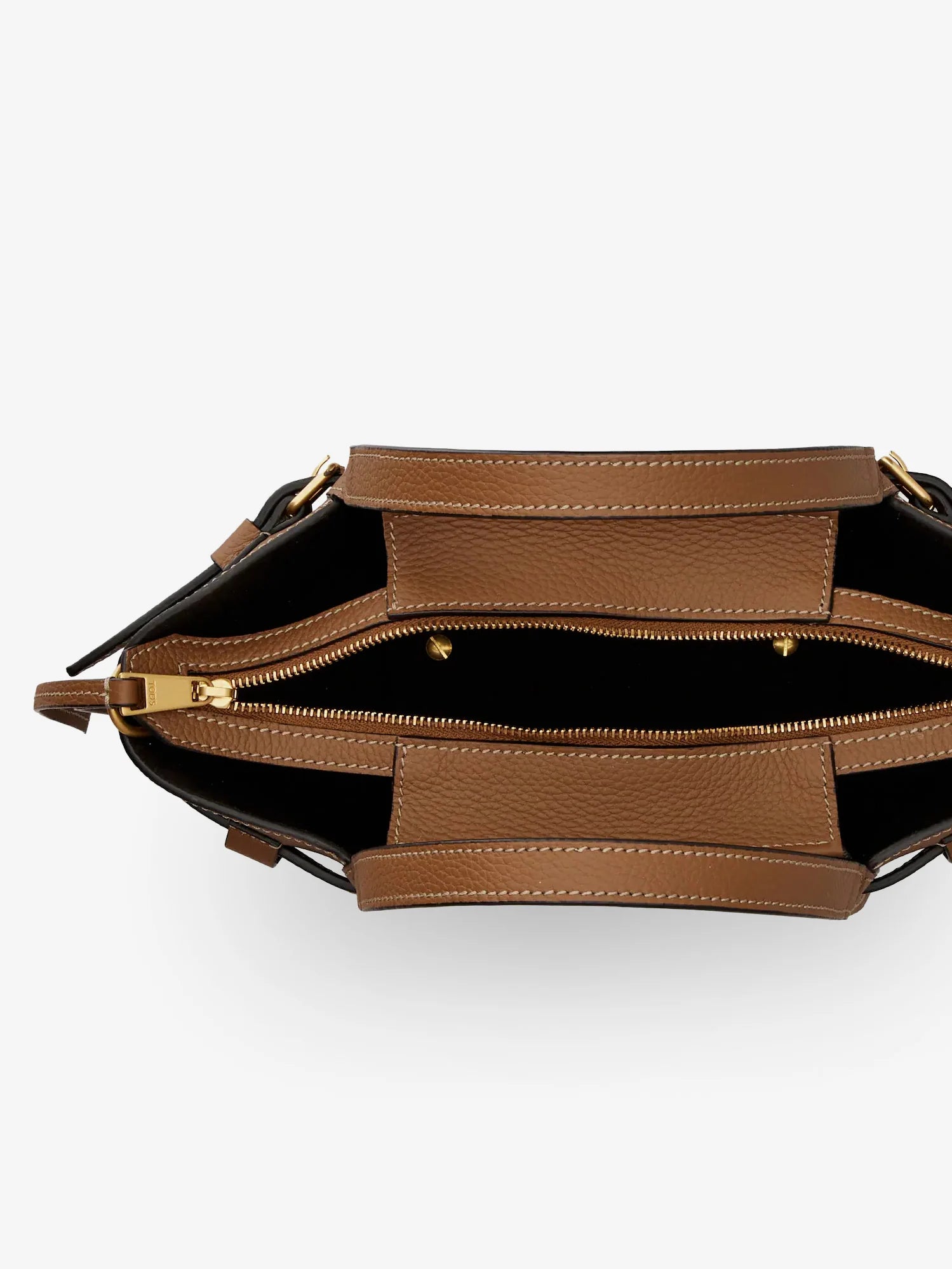 T Signature Leather Shopping Bag