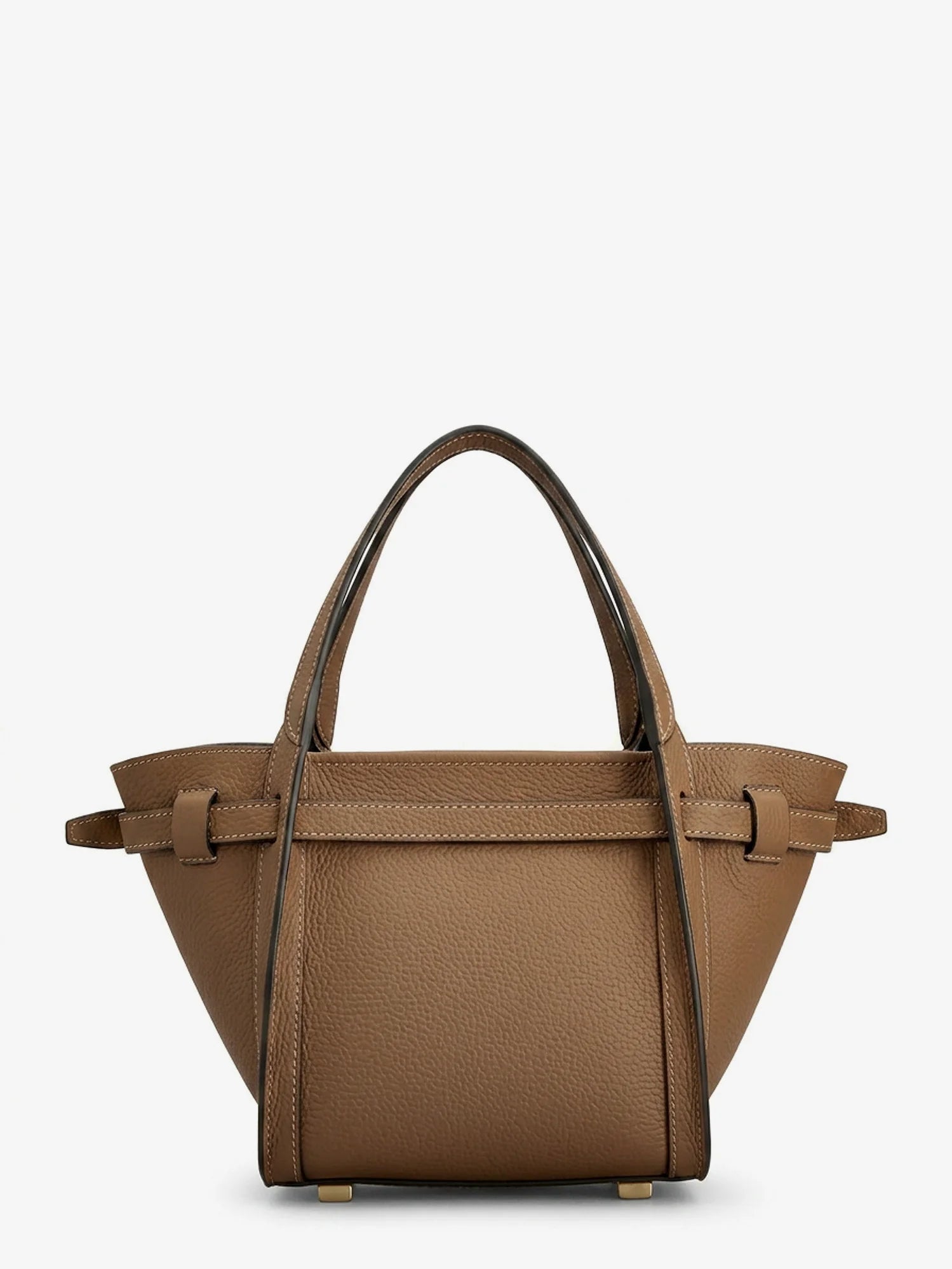 T Signature Leather Shopping Bag