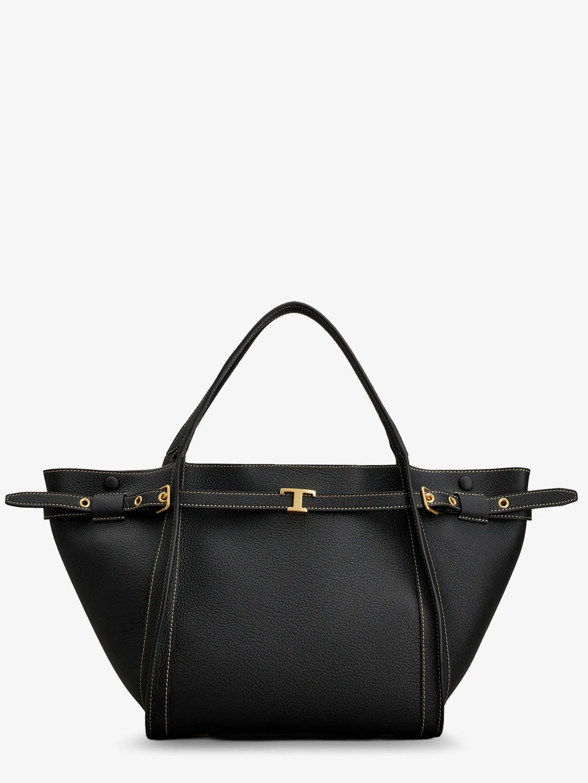 Hammered leather shopping bag