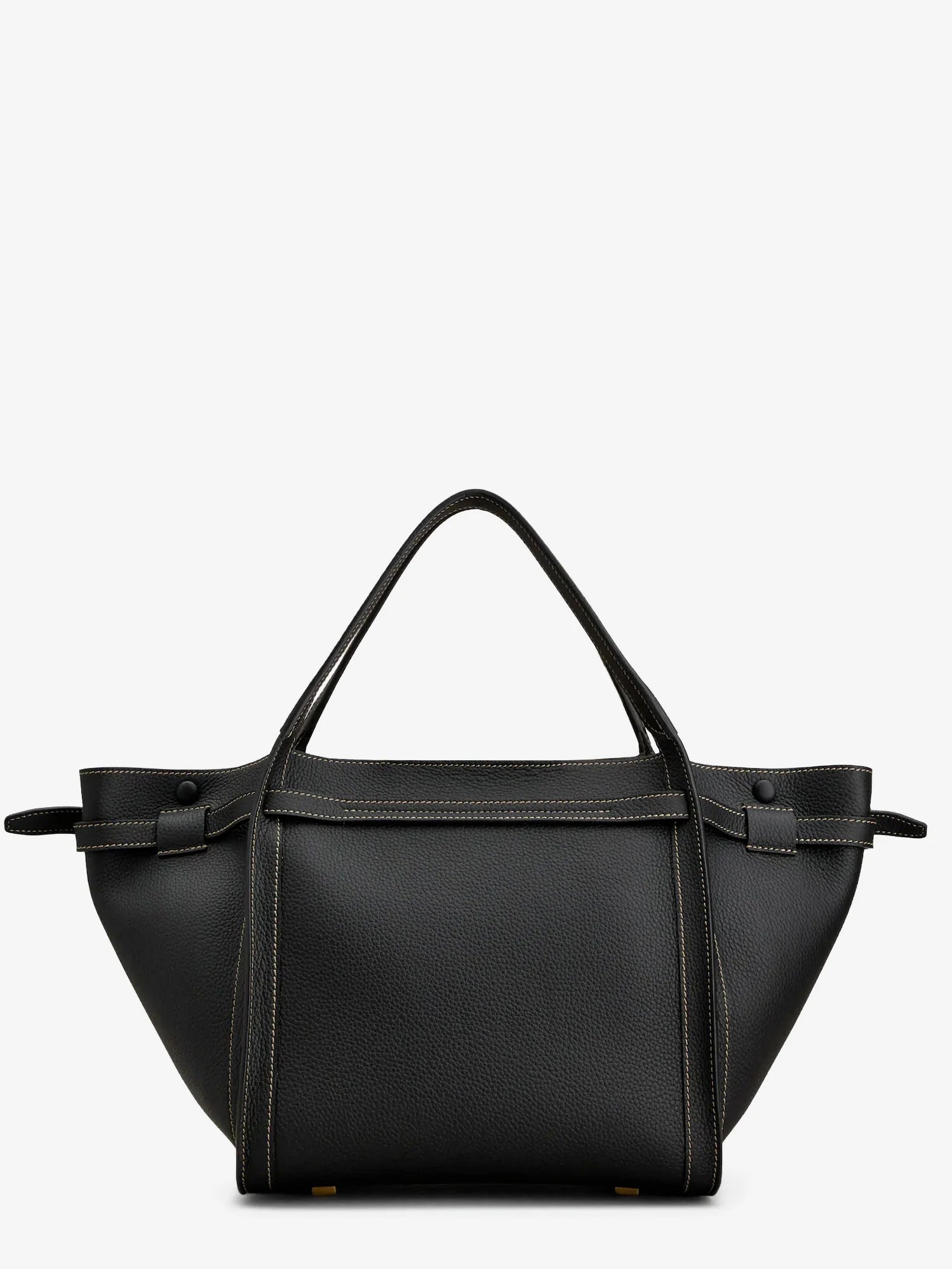 Hammered leather shopping bag