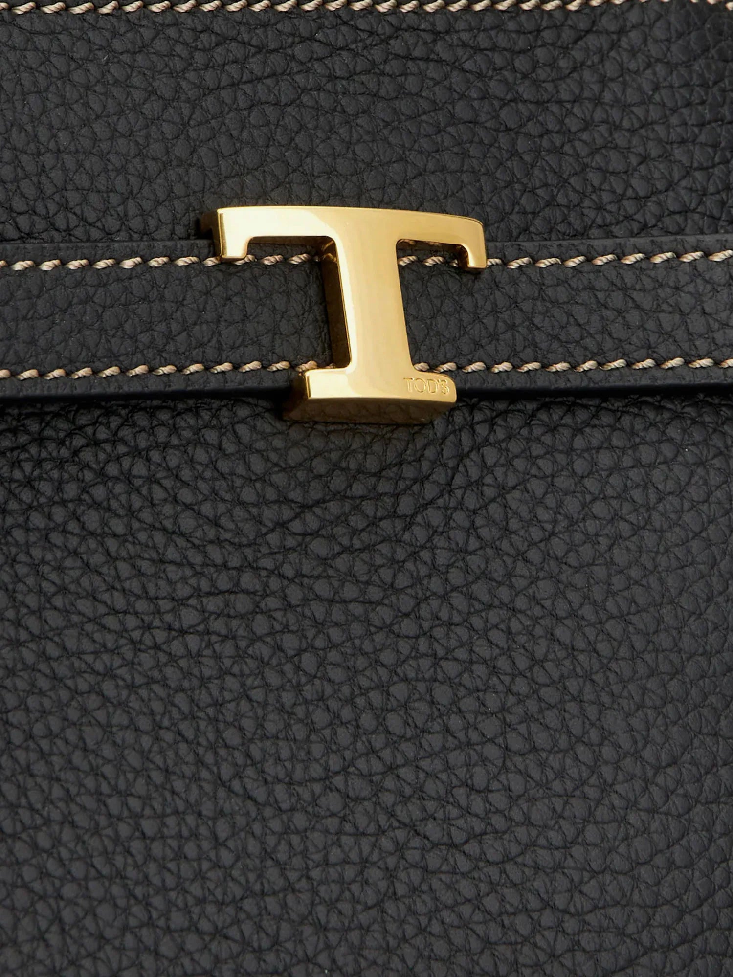 Hammered leather shopping bag