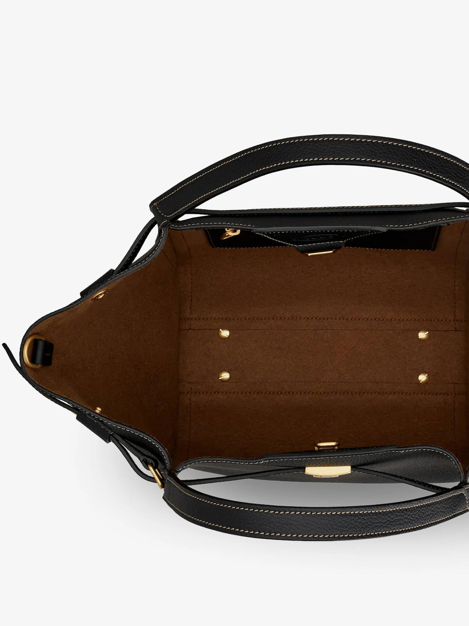 Hammered leather shopping bag