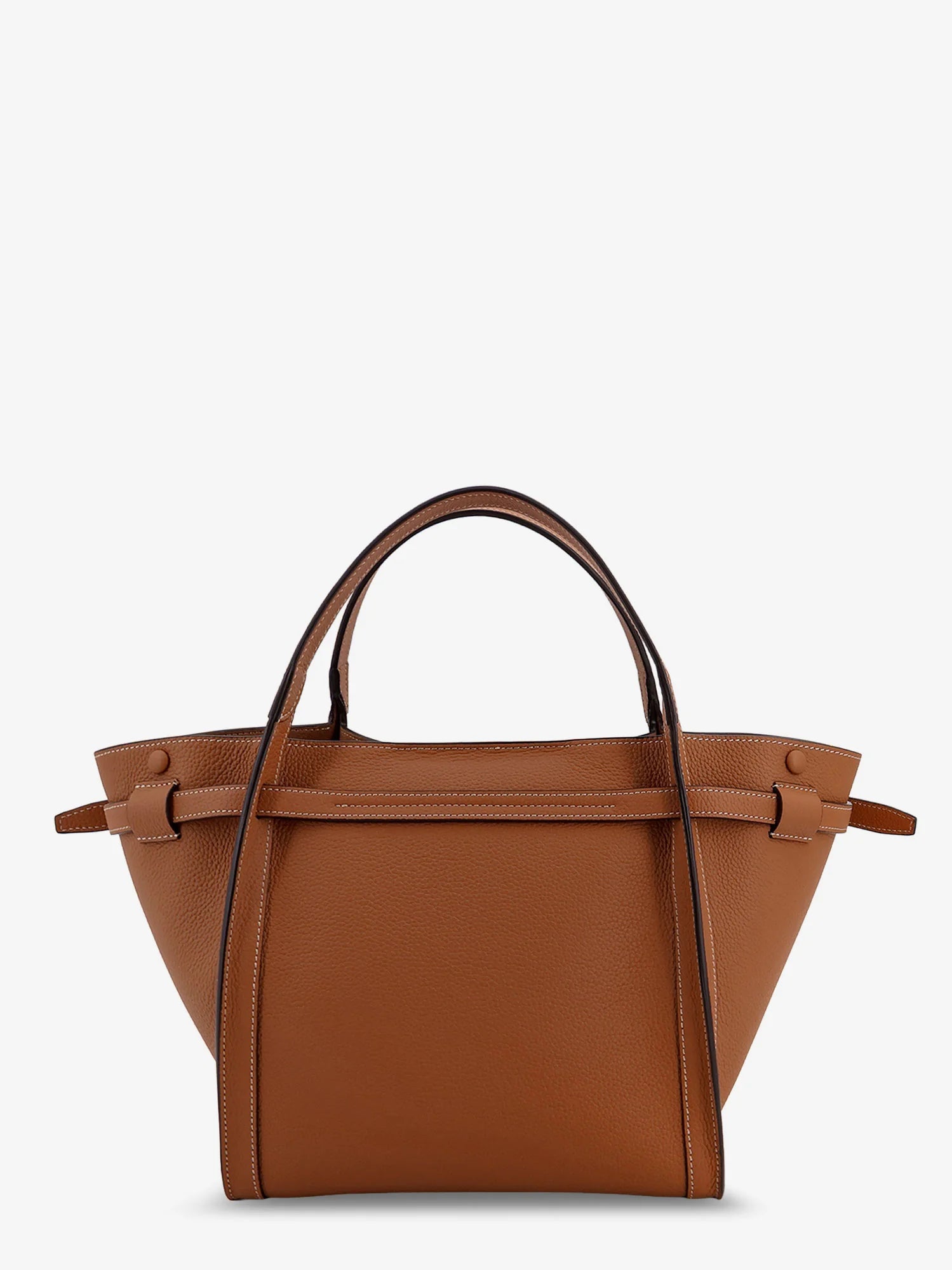 Hammered leather shopping bag