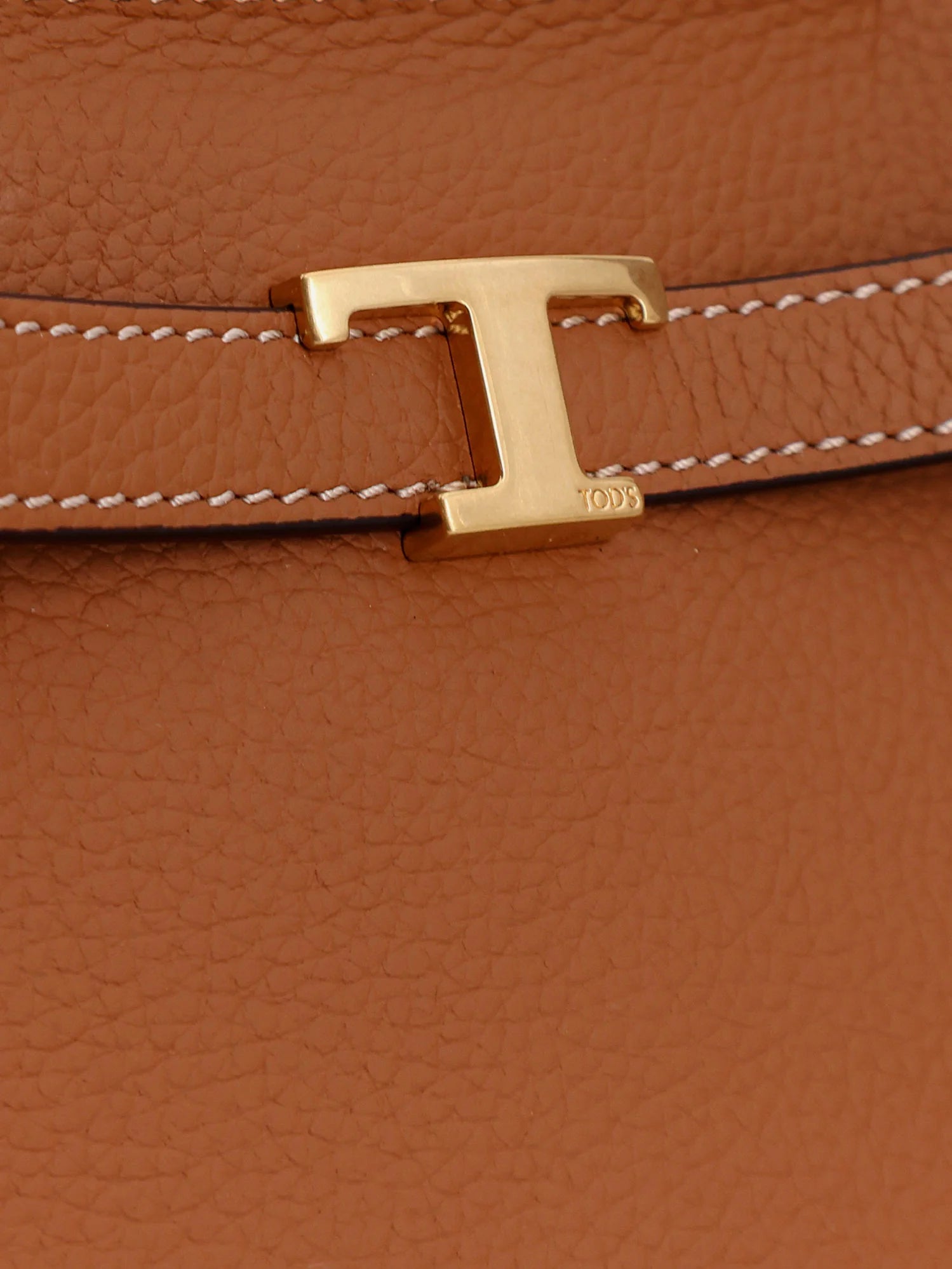 Hammered leather shopping bag