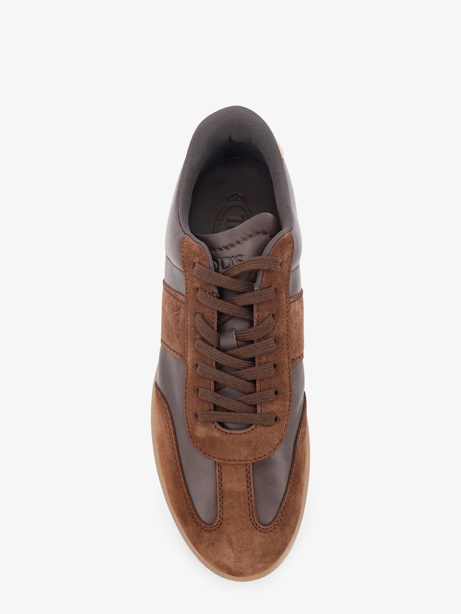 Allacciata Cassetta leather and suede sneakers