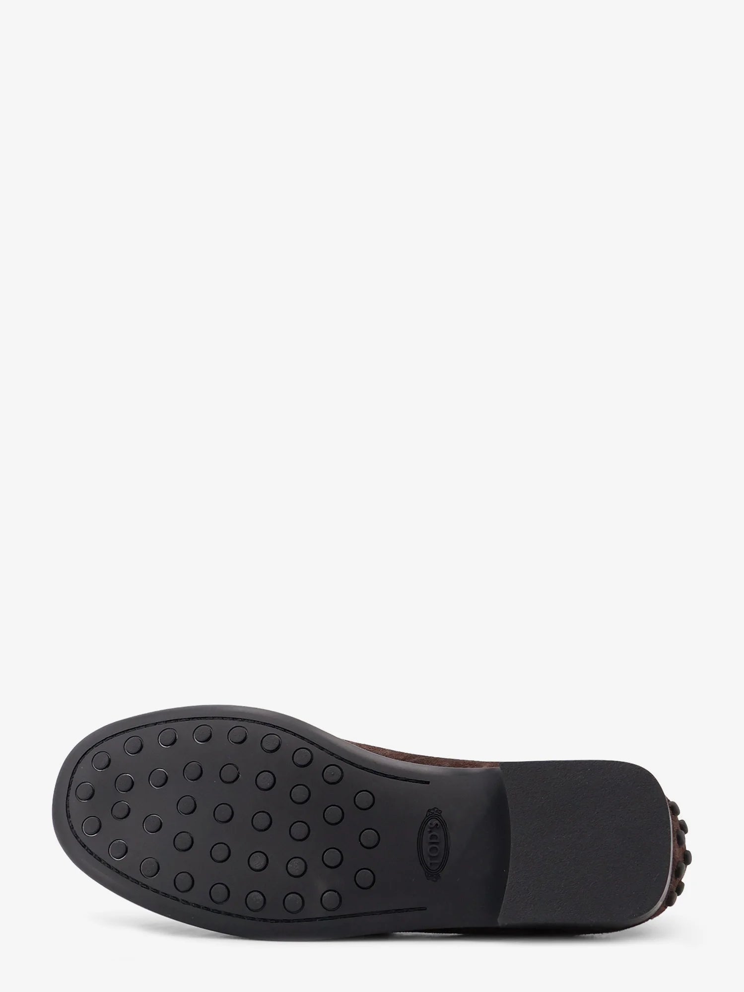 Suede loafers with side logo