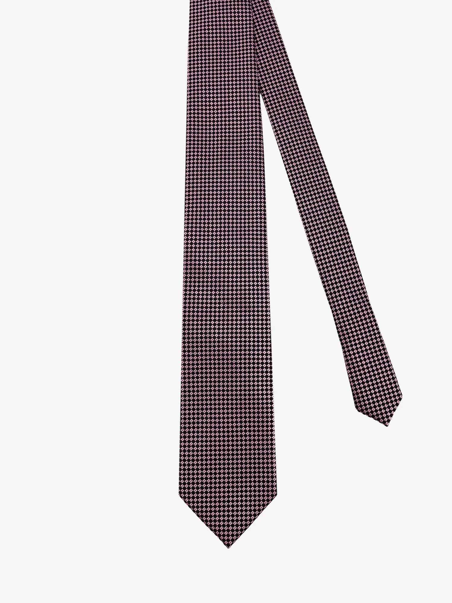 Silk tie with geometric pattern