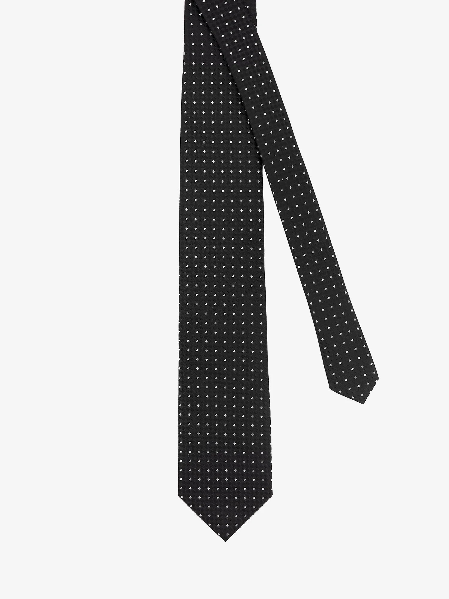 Silk tie with geometric pattern