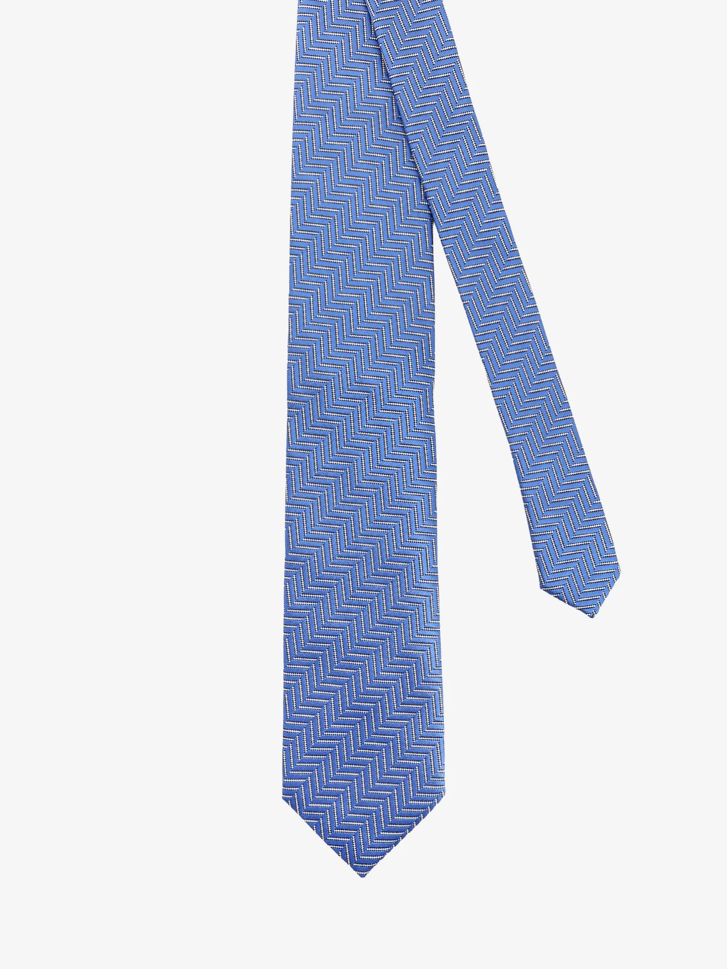 Silk tie with geometric pattern