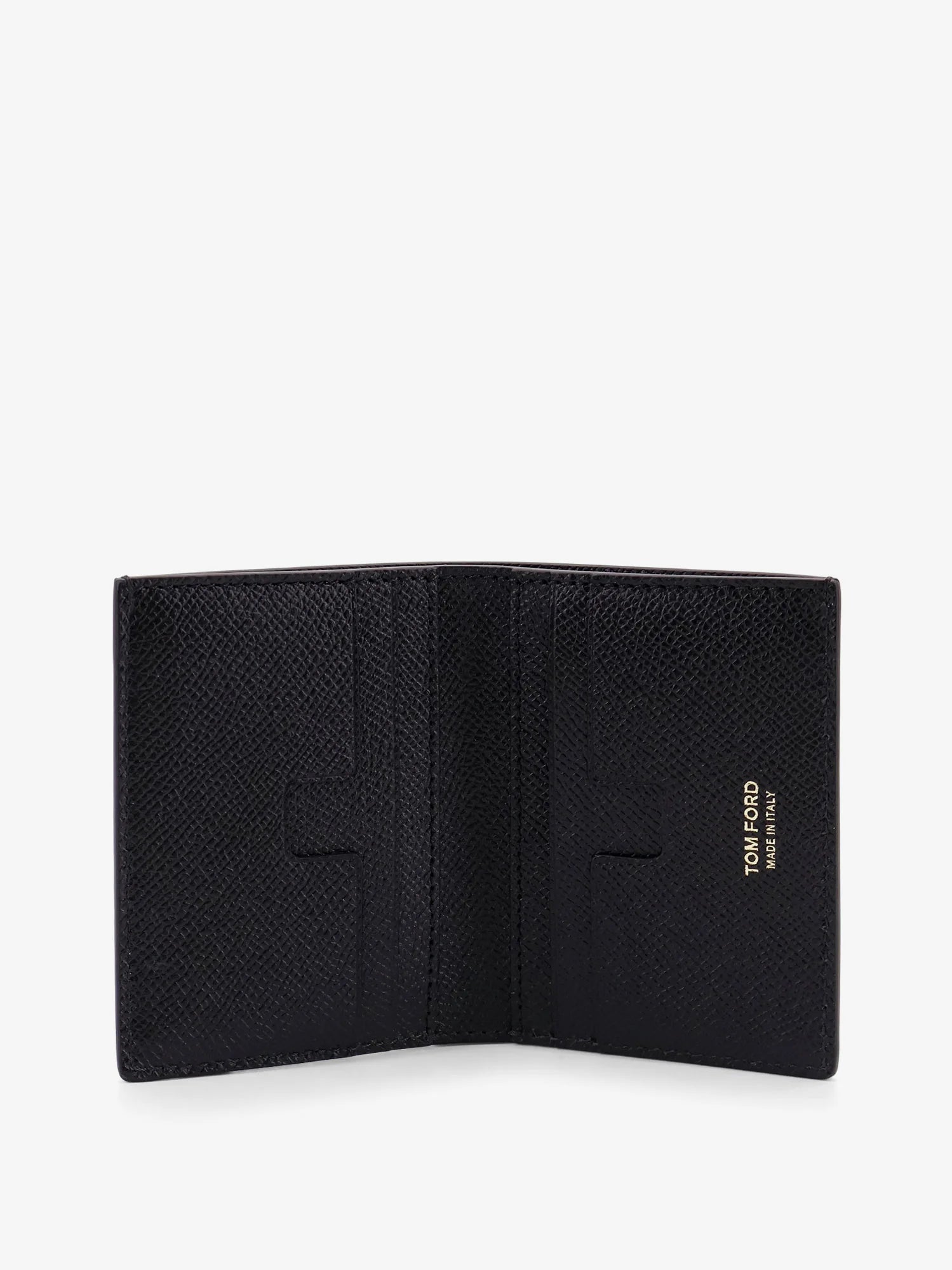 Leather card holder with logo