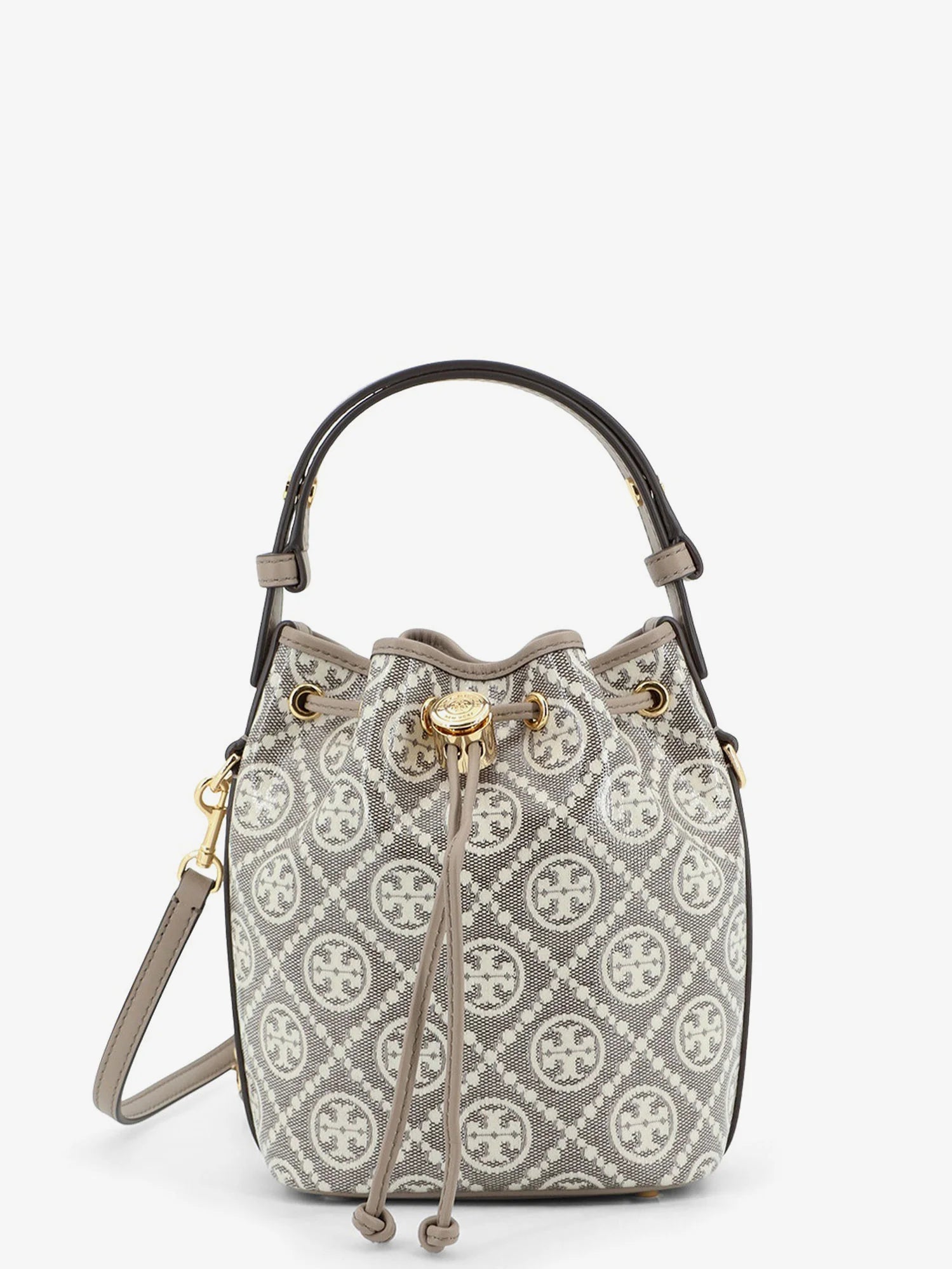 T Monogram coated canvas bucket bag