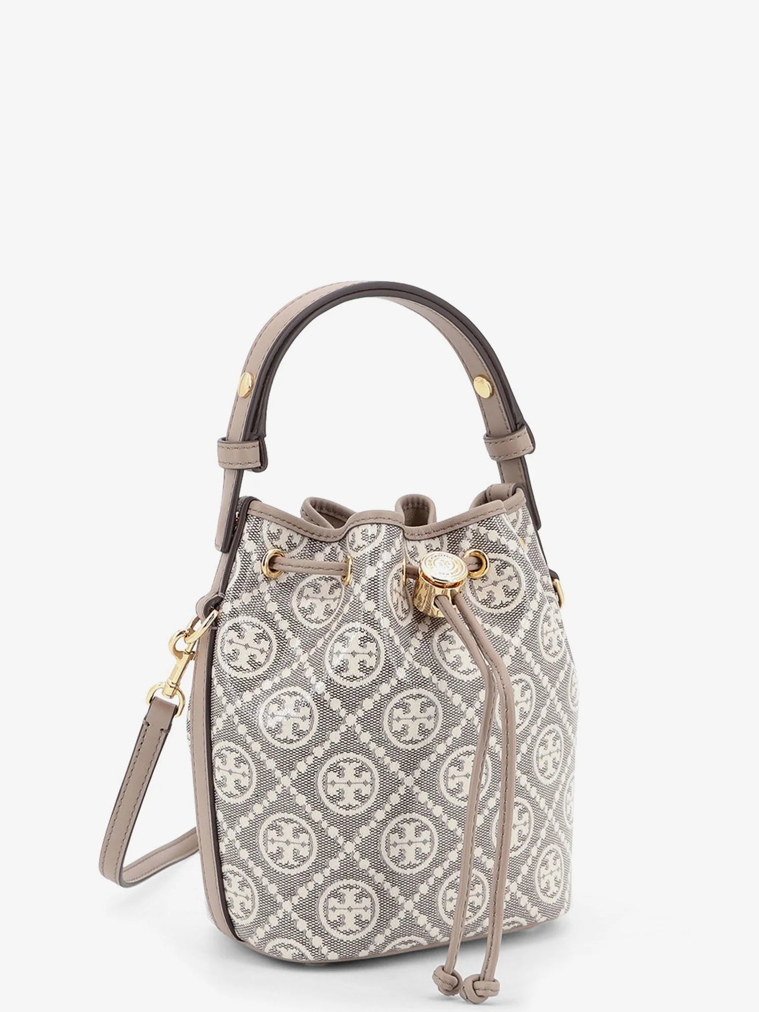 T Monogram coated canvas bucket bag