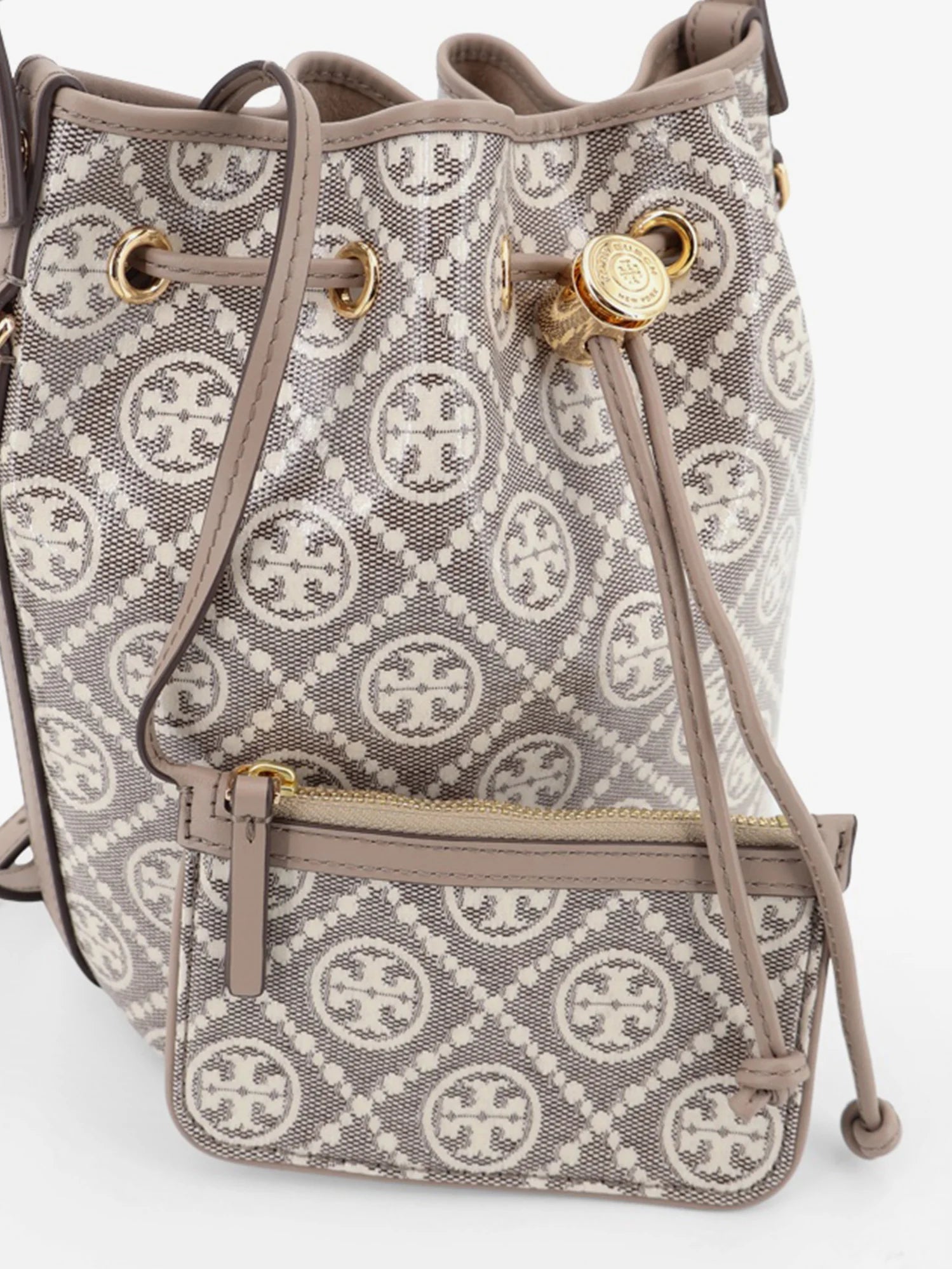 T Monogram coated canvas bucket bag