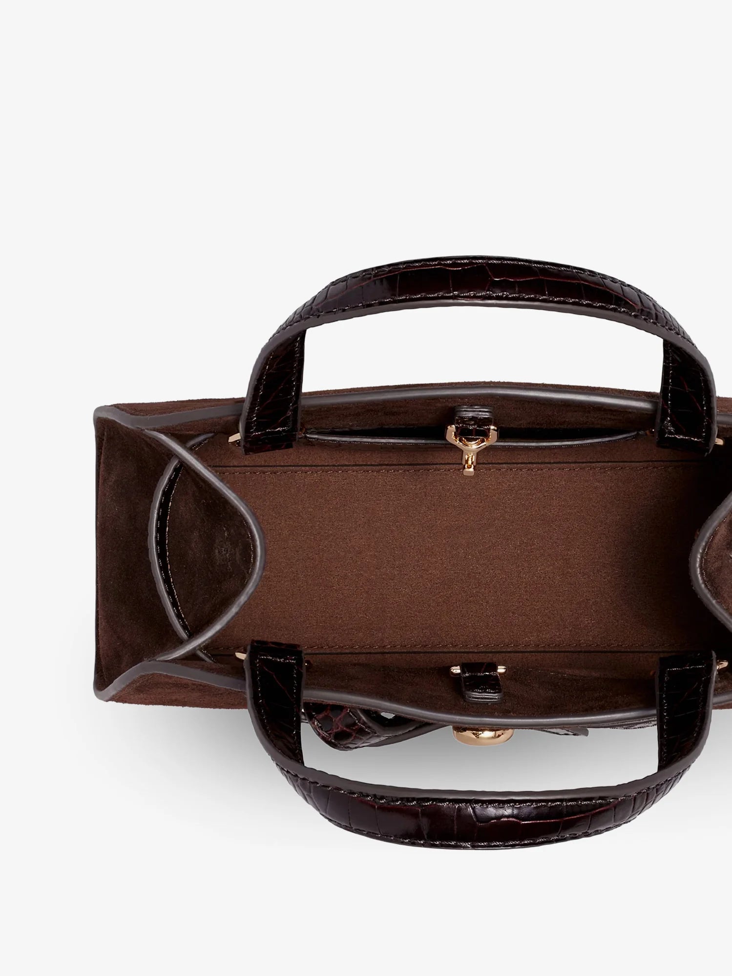 Romy Small suede satchel bag with shoulder strap