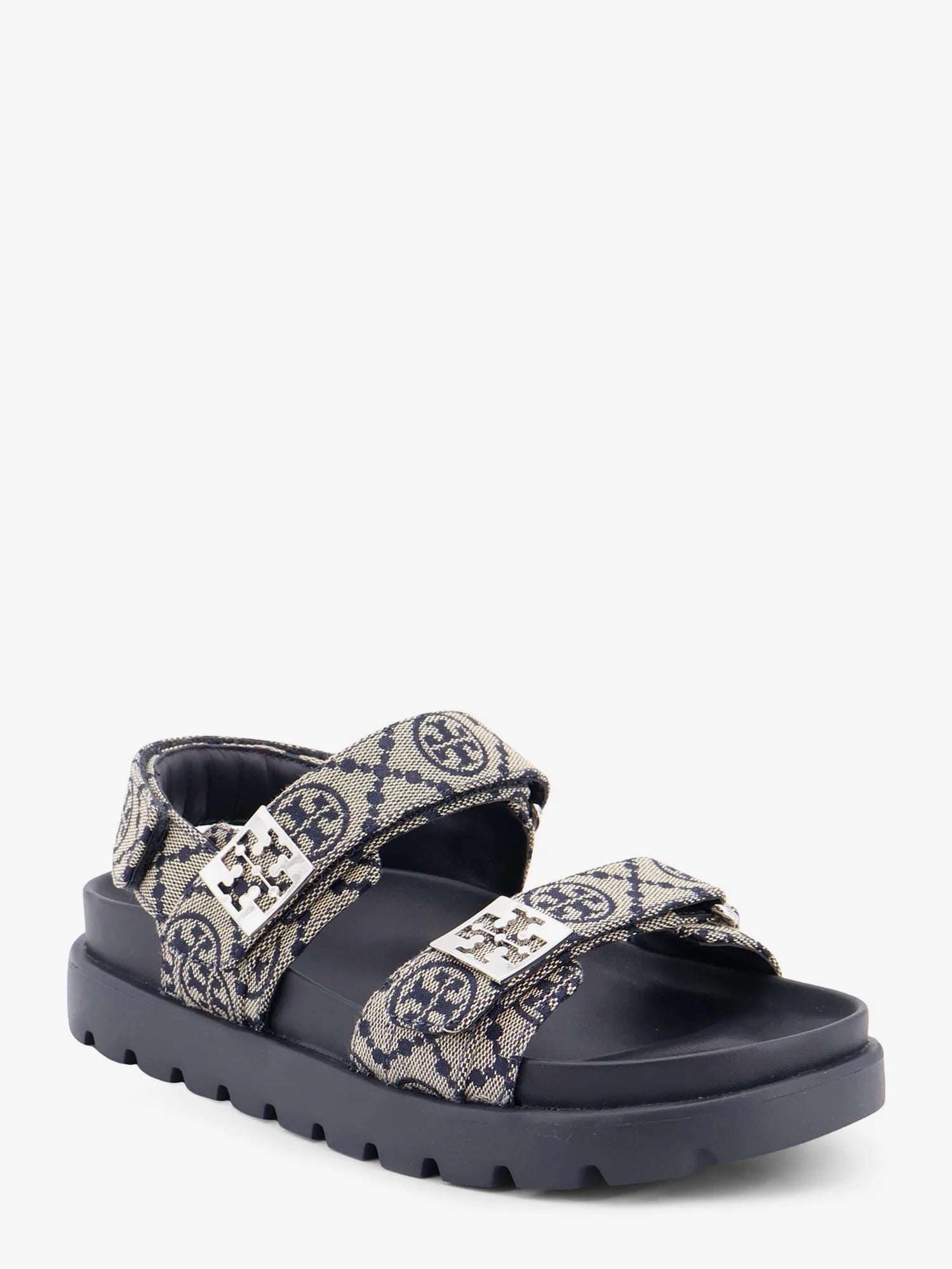 T Mono Perfect Monogram fabric sandals