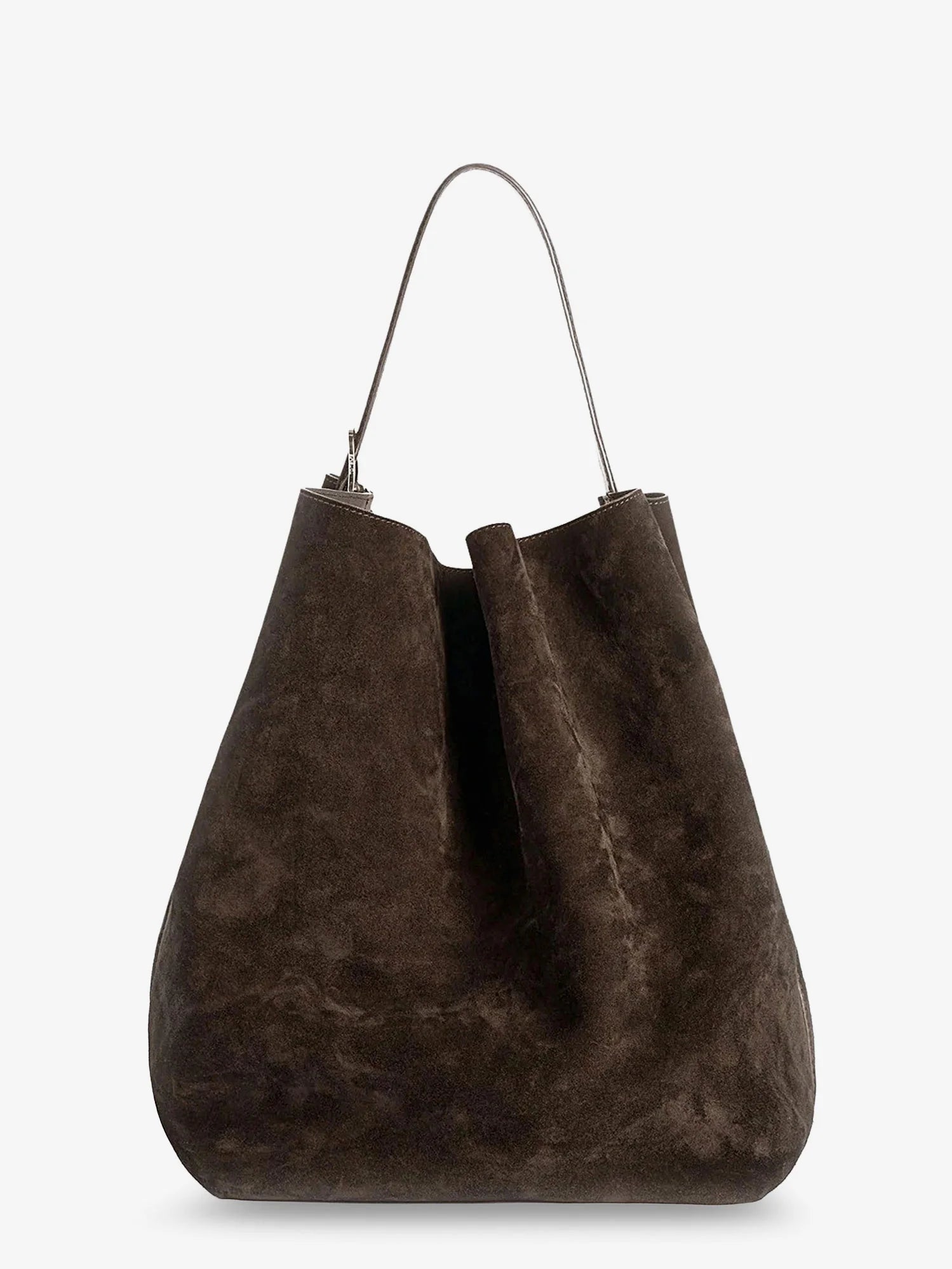 Suede Belted Tote shoulder bag