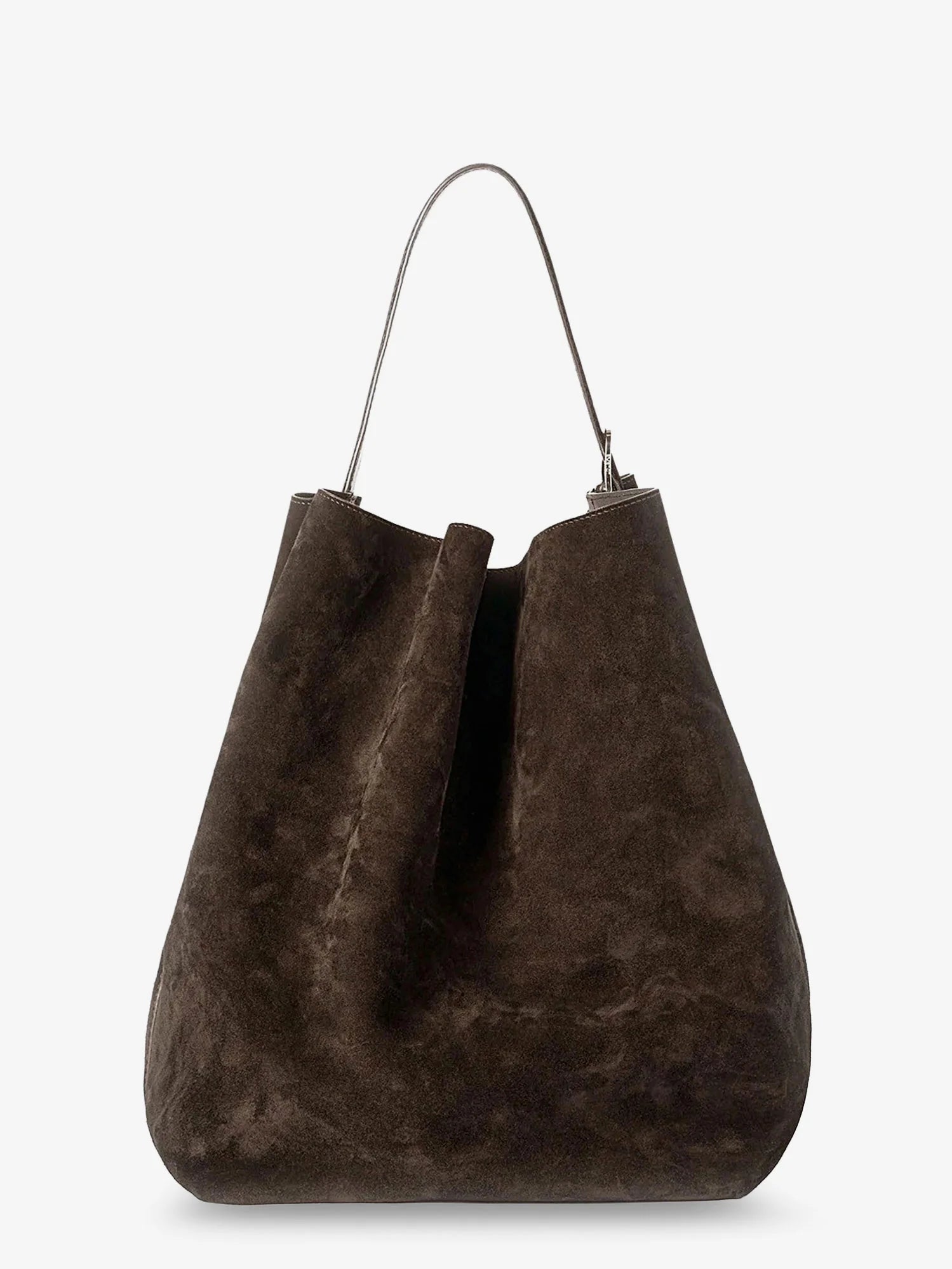 Suede Belted Tote shoulder bag