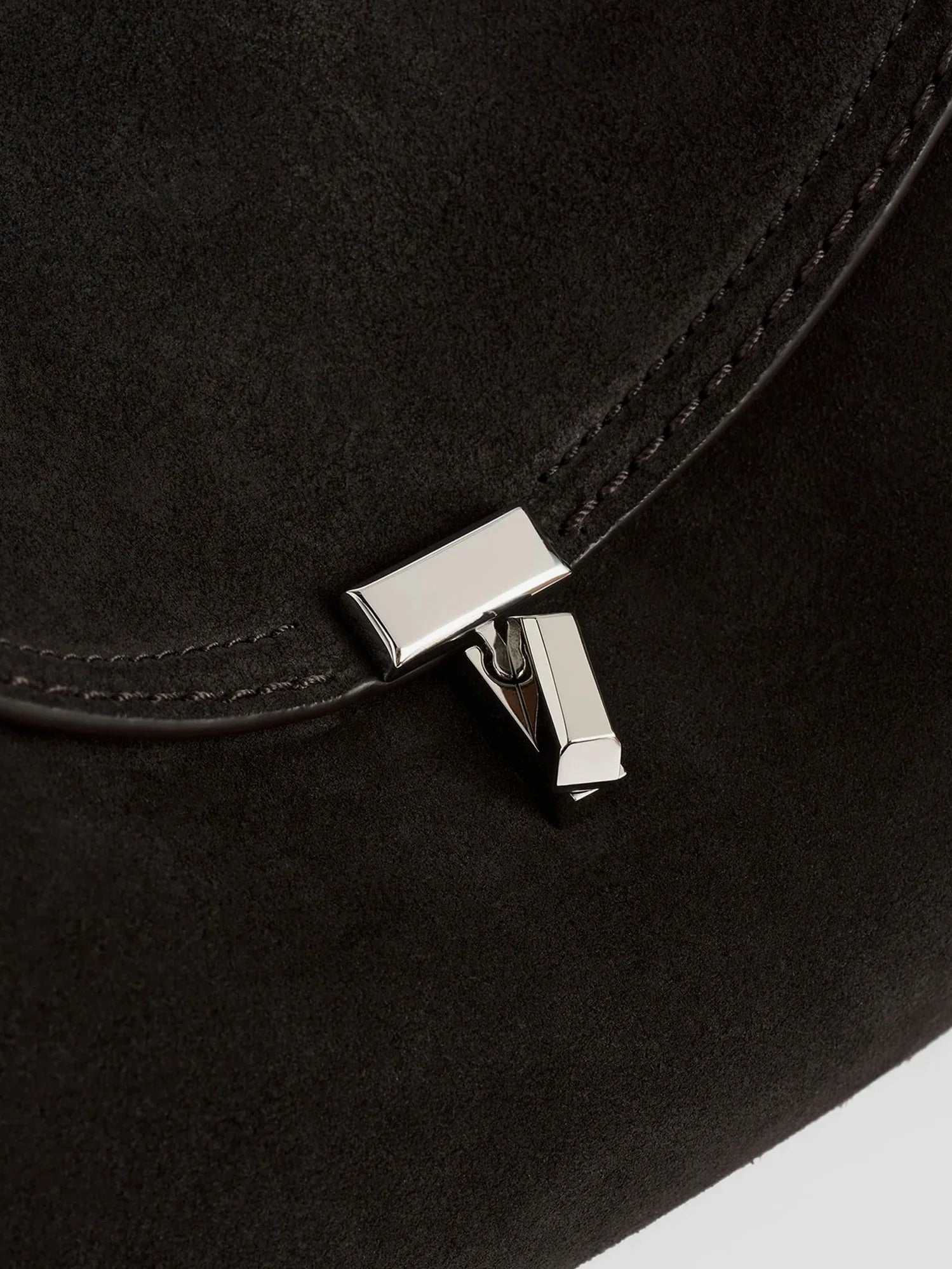 T-Lock suede handbag