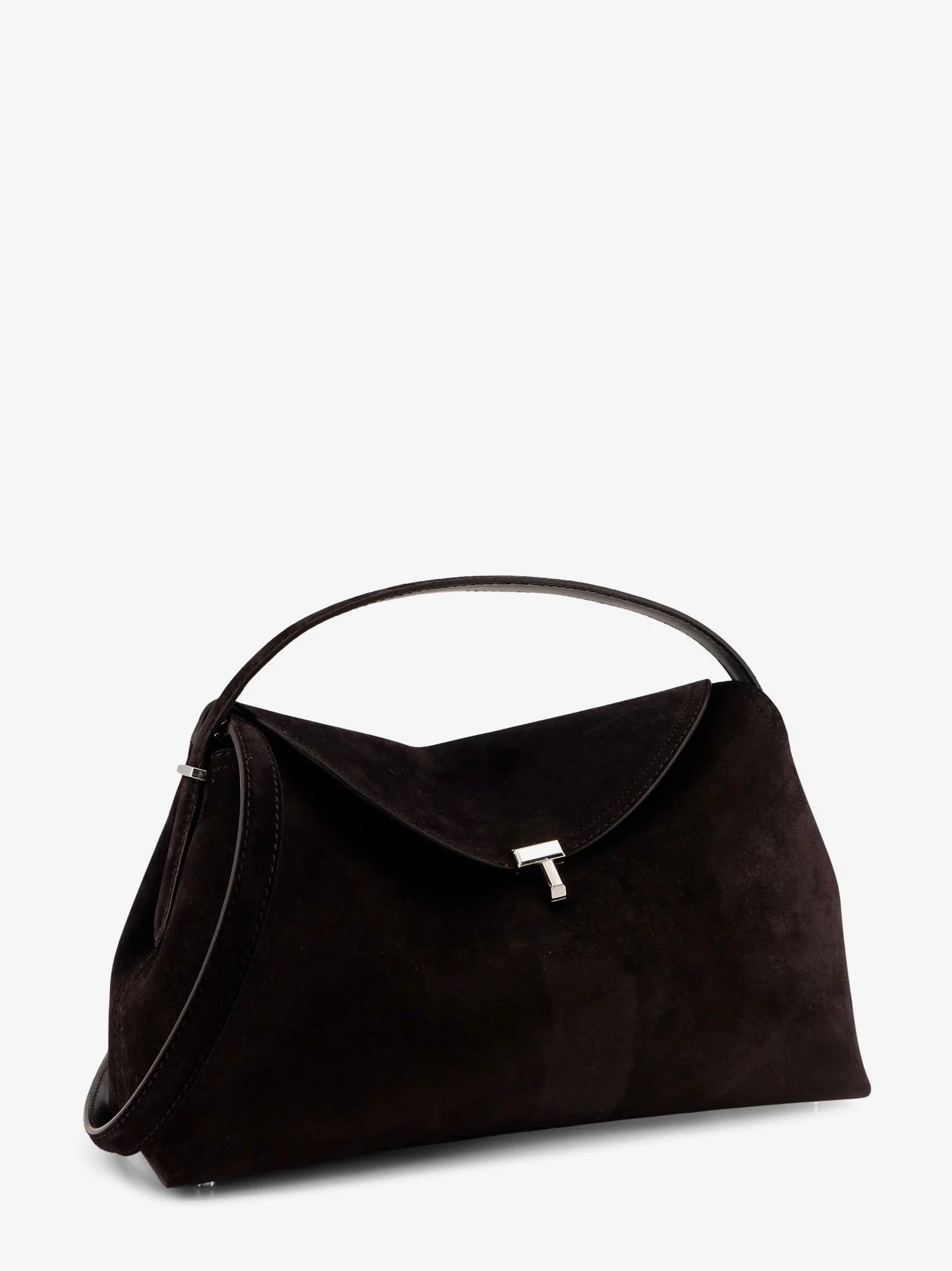 T-Lock suede handbag