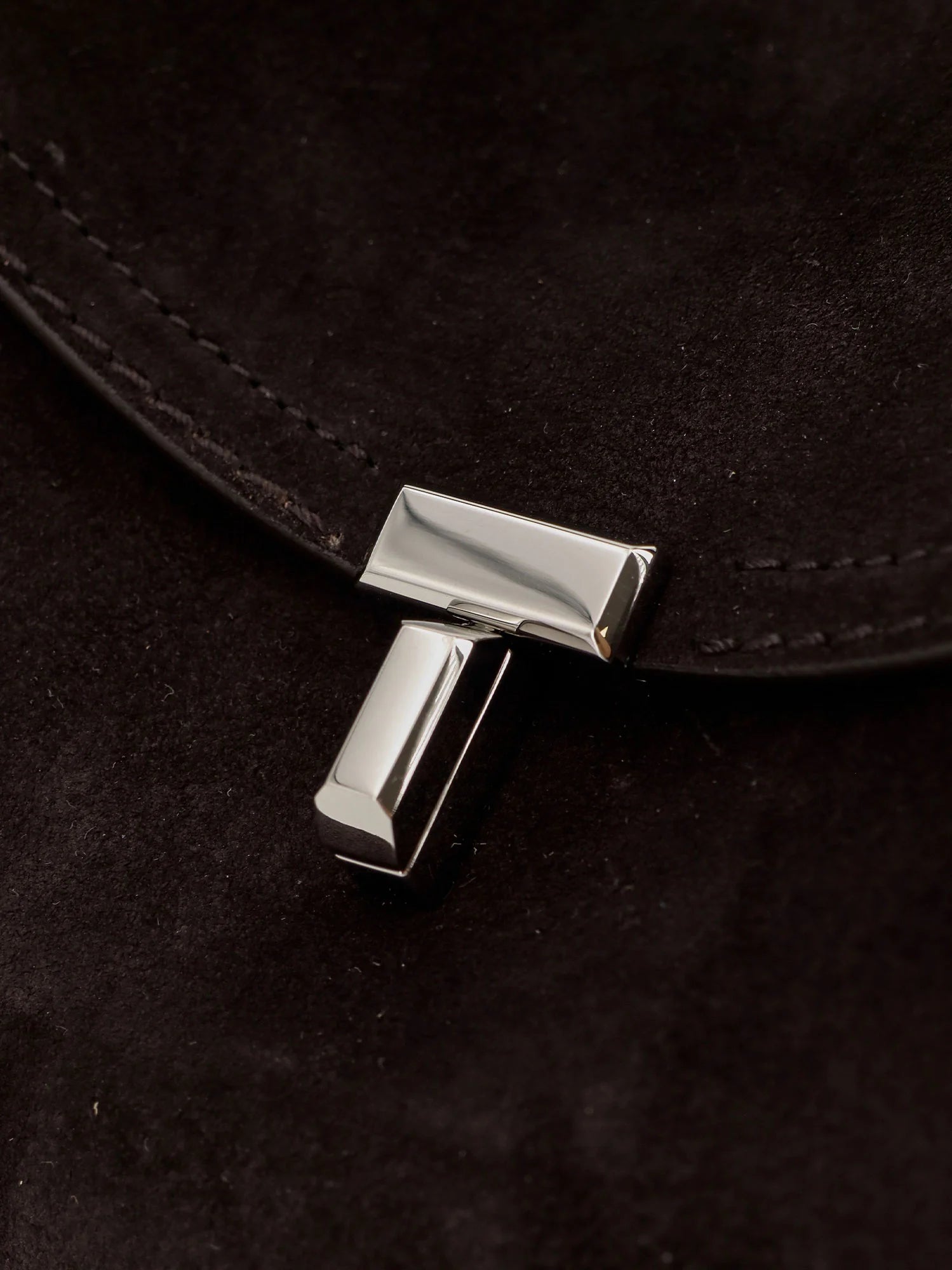T-Lock suede handbag