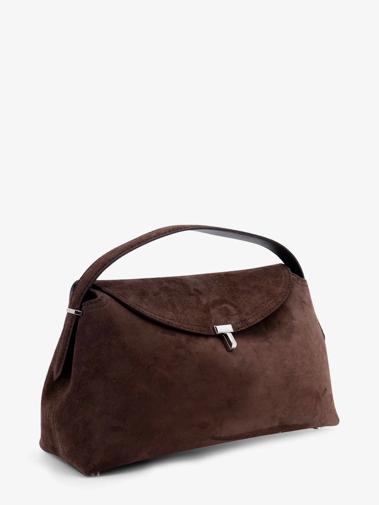 T-lock suede handbag