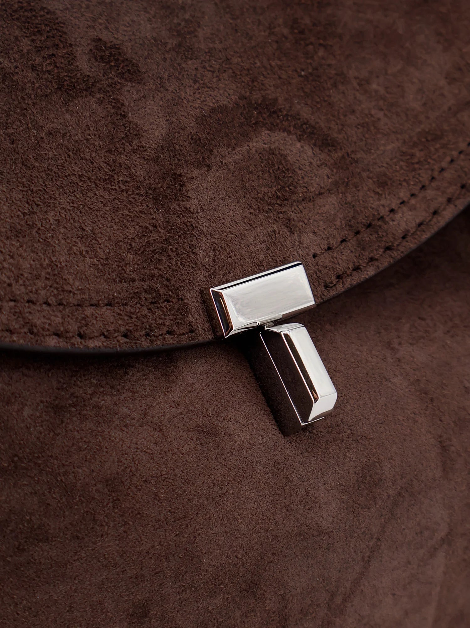 T-lock suede handbag