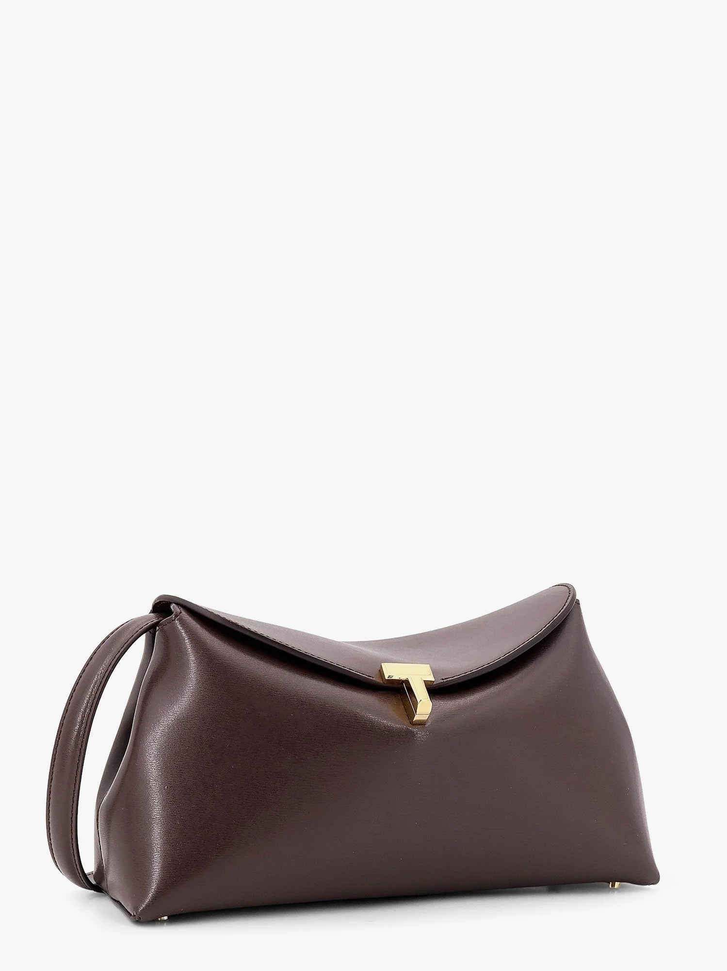T-Lock clutch leather crossbody bag