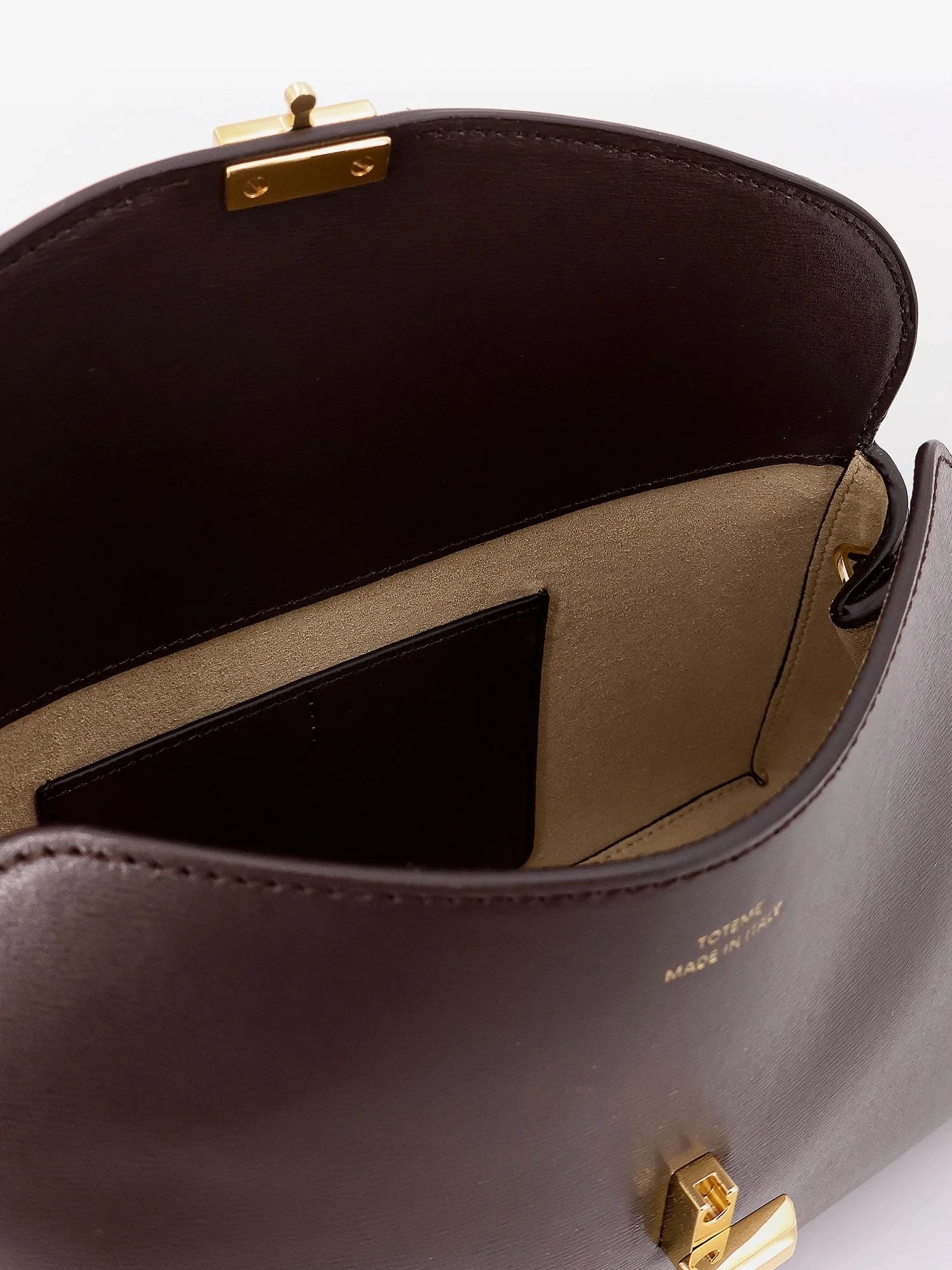 T-Lock clutch leather crossbody bag