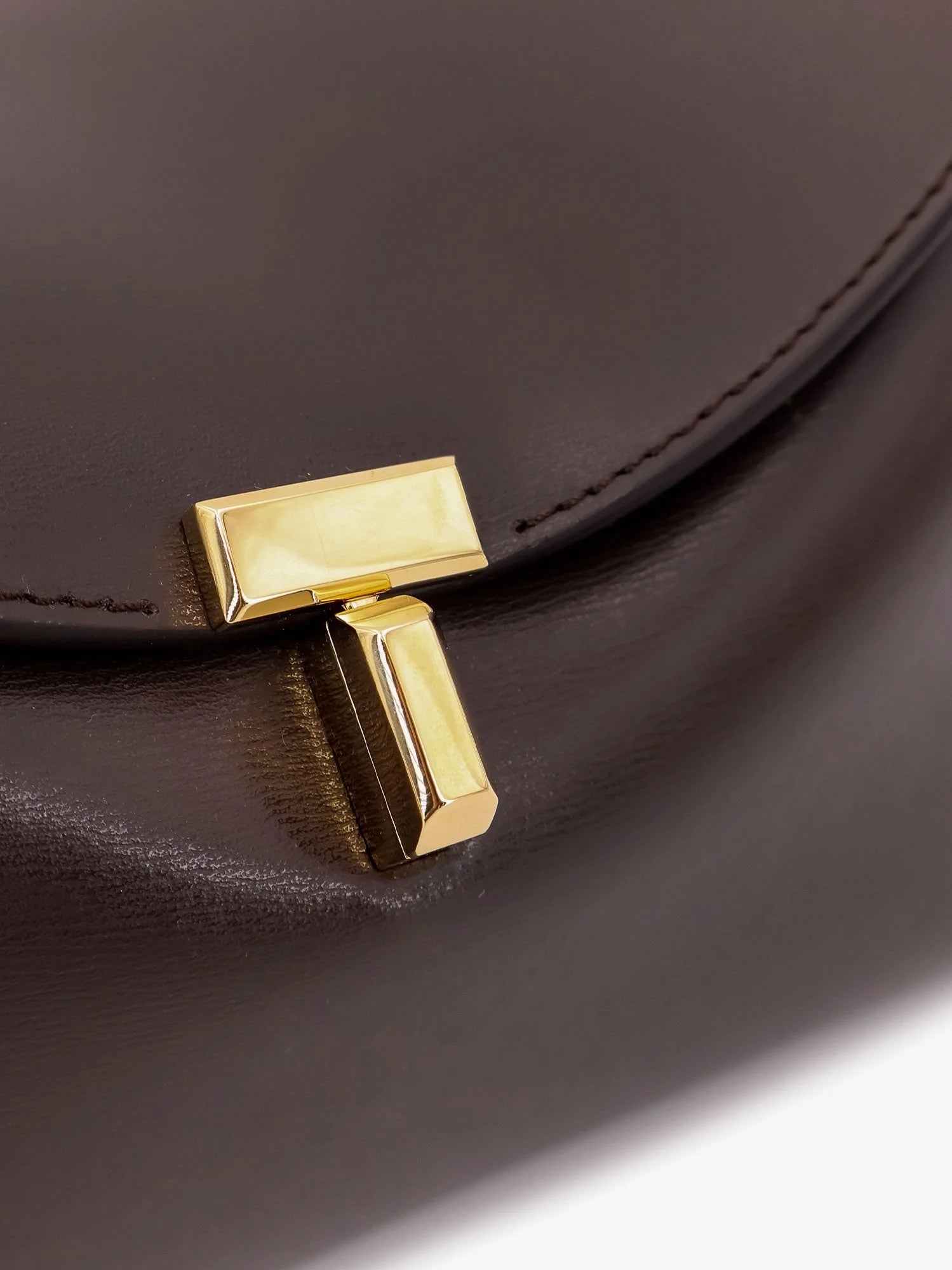 T-Lock clutch leather crossbody bag