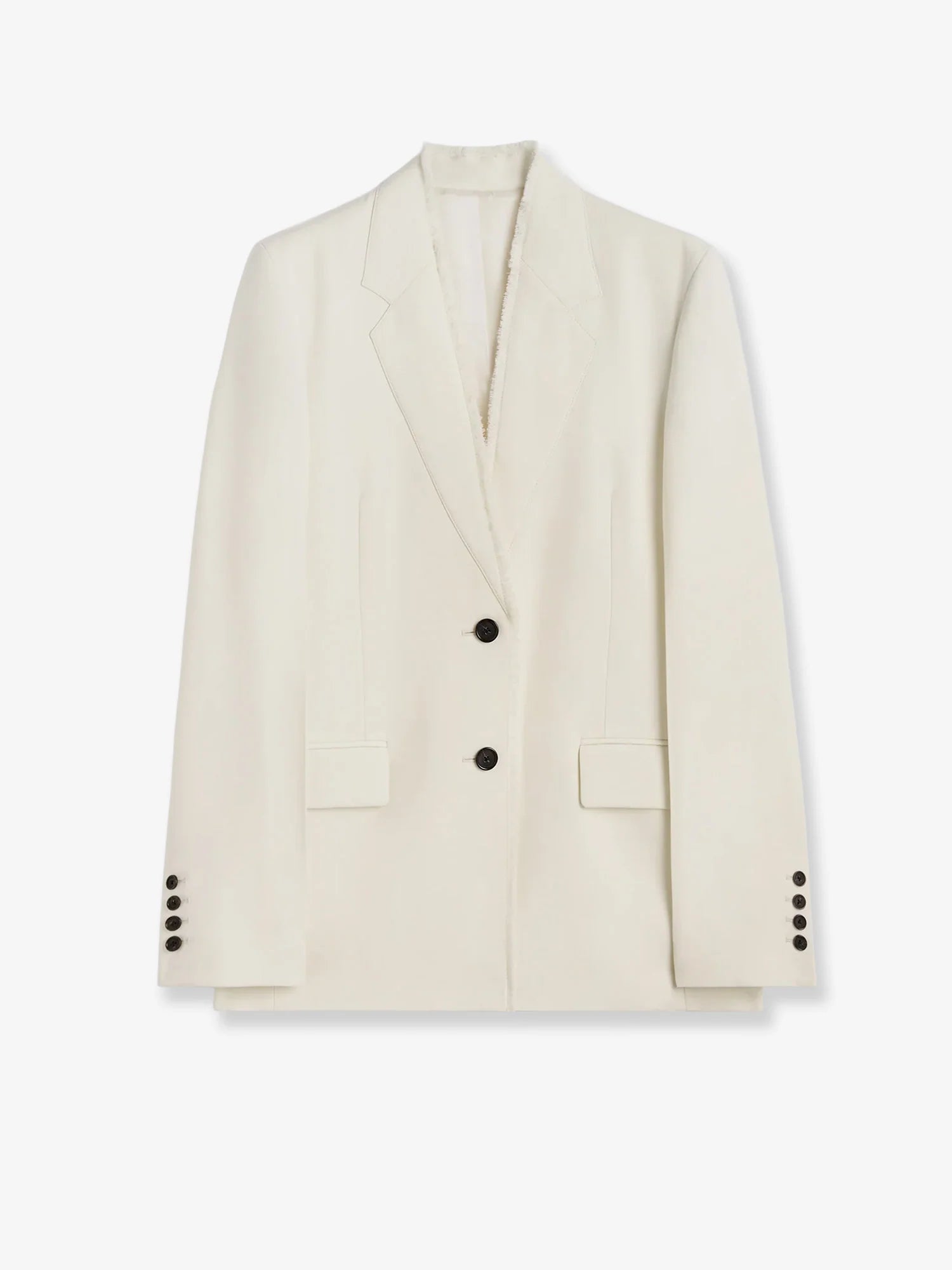Raw lapel blazer