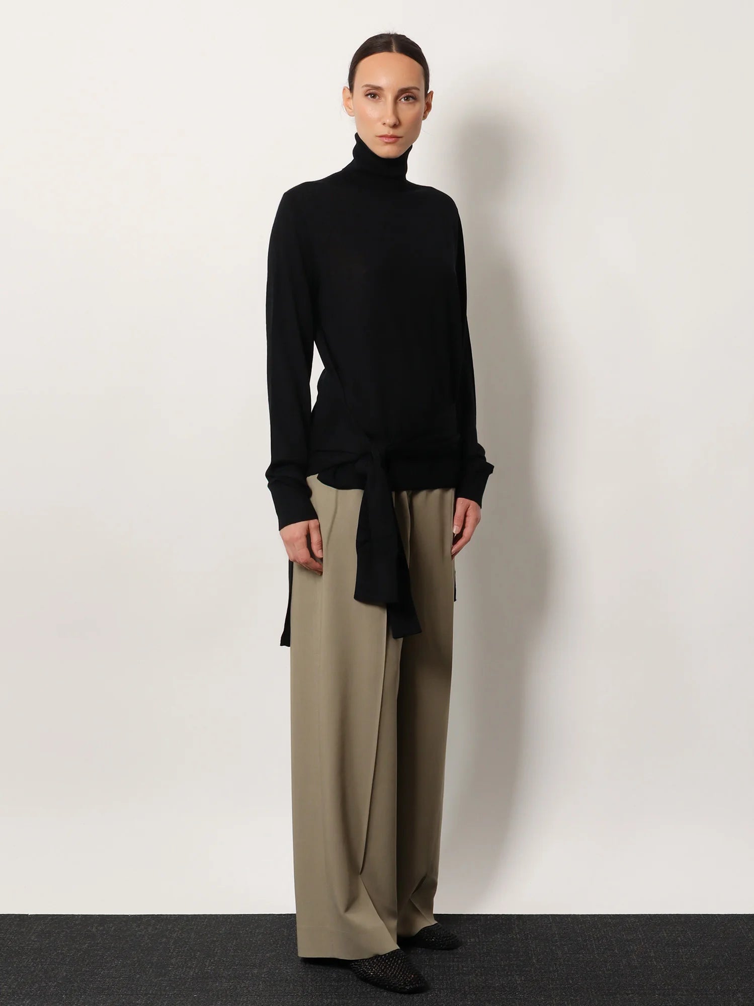 Wool and silk turtleneck