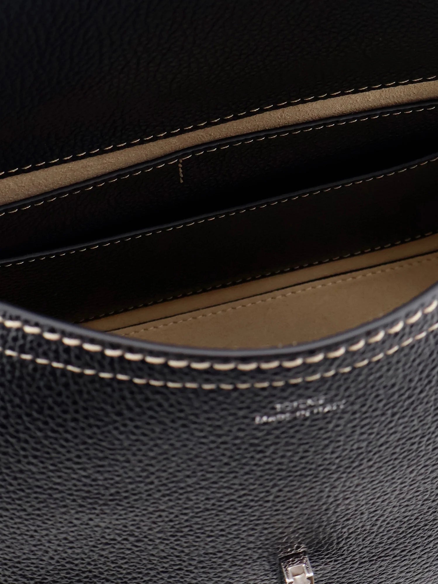 T-Lock Hammered Leather Shoulder Bag
