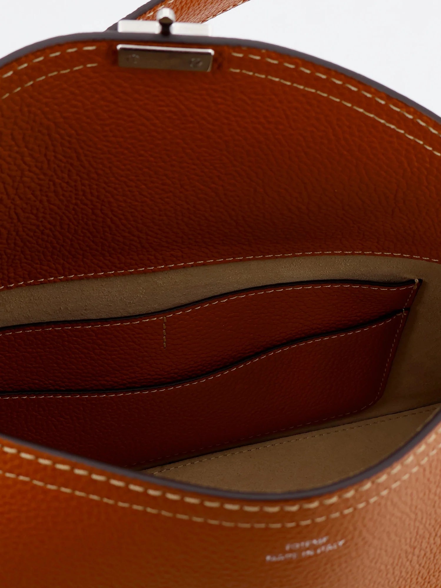 T-Lock Hammered Leather Shoulder Bag