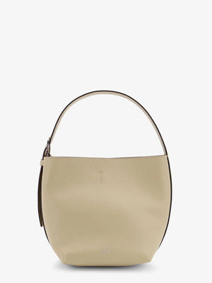Petite Belted leather handbag with logo lettering print