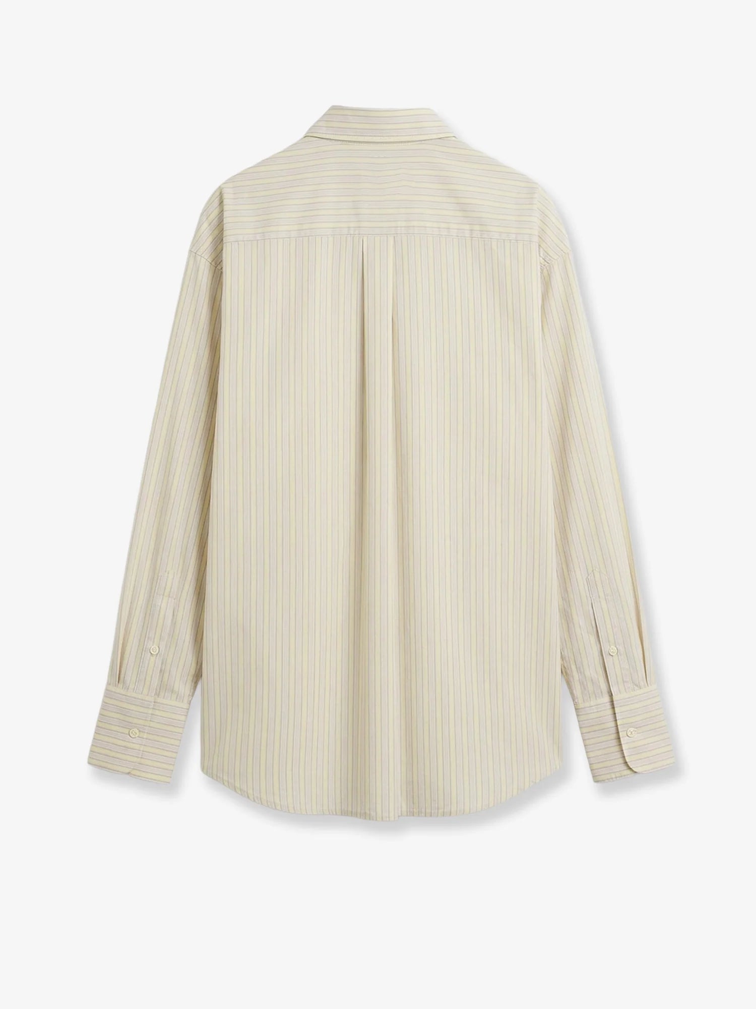 Viscose and silk blend shirt with striped pattern