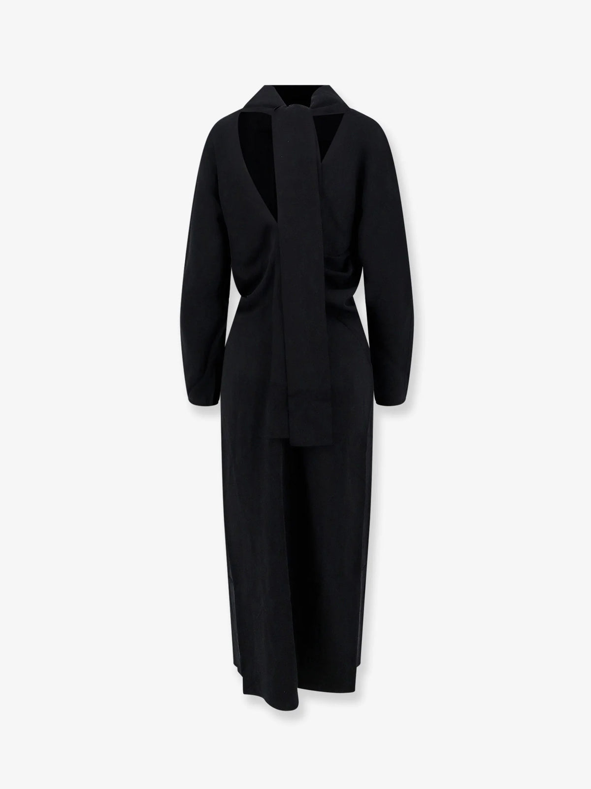 Viscose dress with scarf
