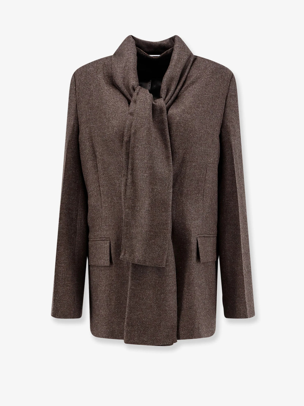 Scarf Lapel viscose and wool blazer