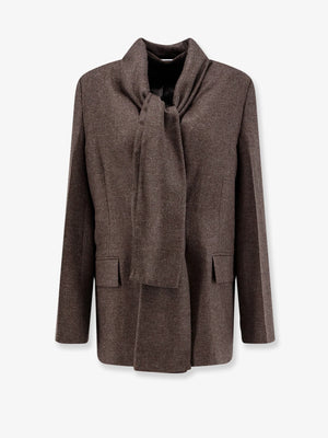 Scarf Lapel viscose and wool blazer