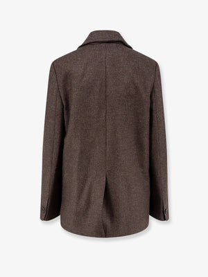 Scarf Lapel viscose and wool blazer
