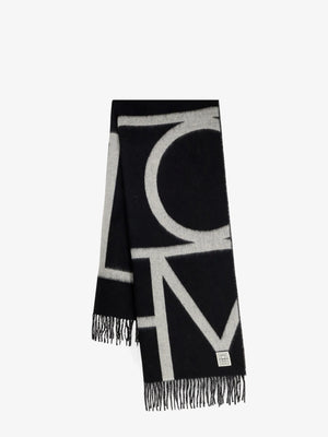 Monogram wool scarf