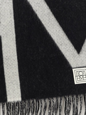 Monogram wool scarf
