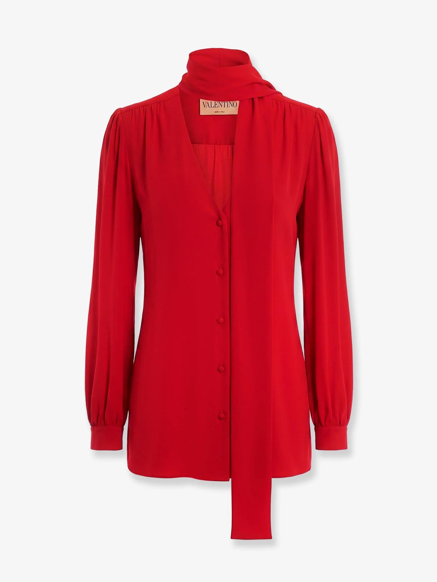 Silk shirt with bow