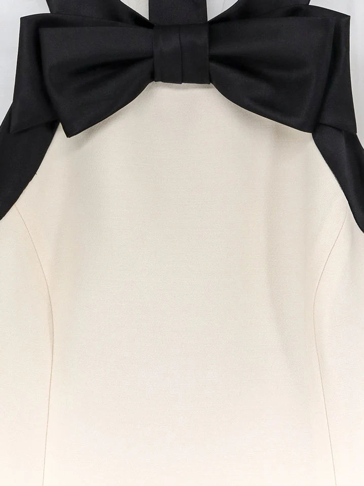 Mini dress with bow detail
